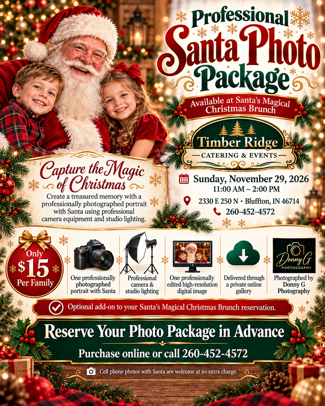 Professional Santa Photo Package