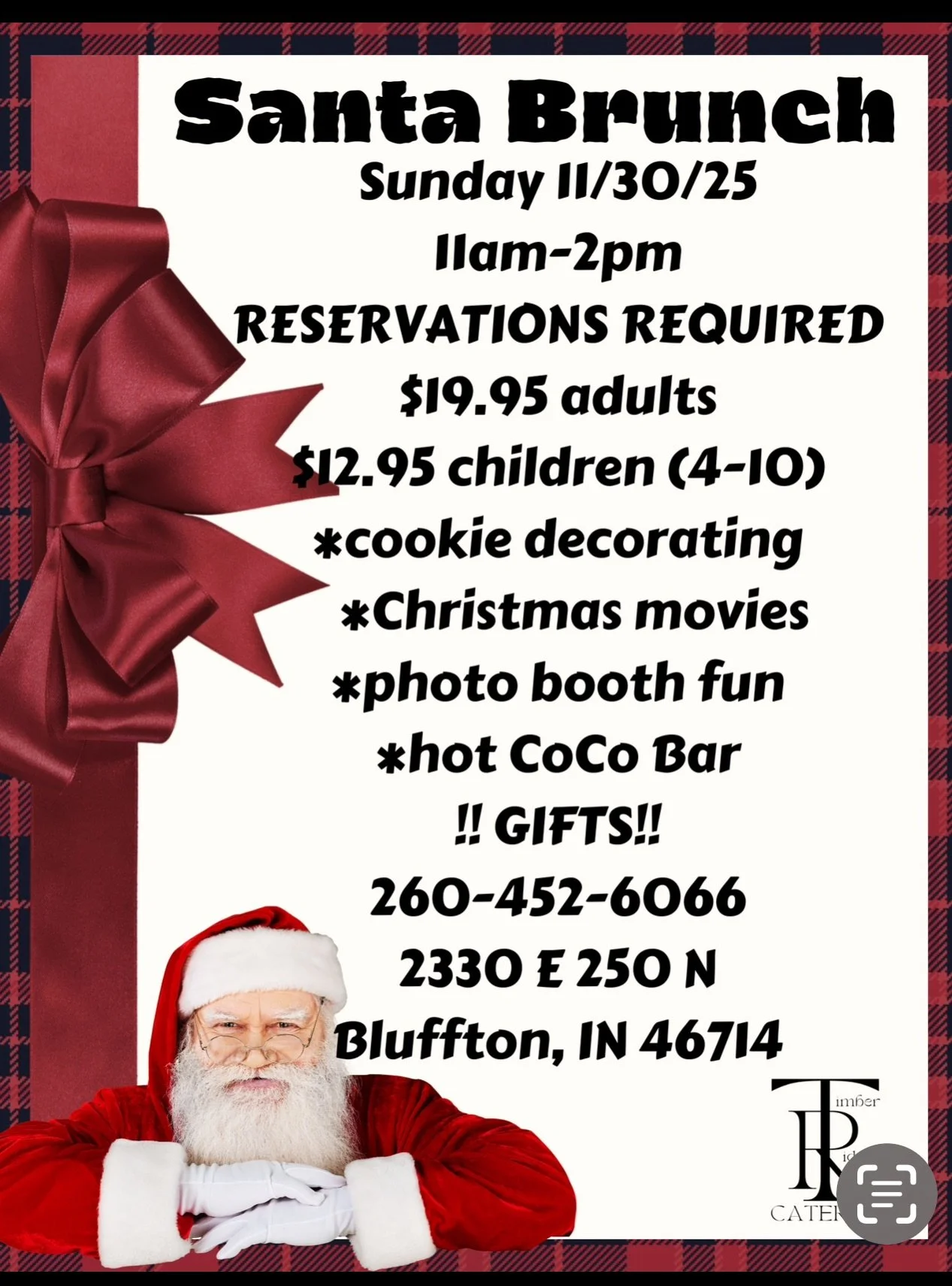 🧒 Santa Brunch – Children’s Ticket (Ages 4–10)