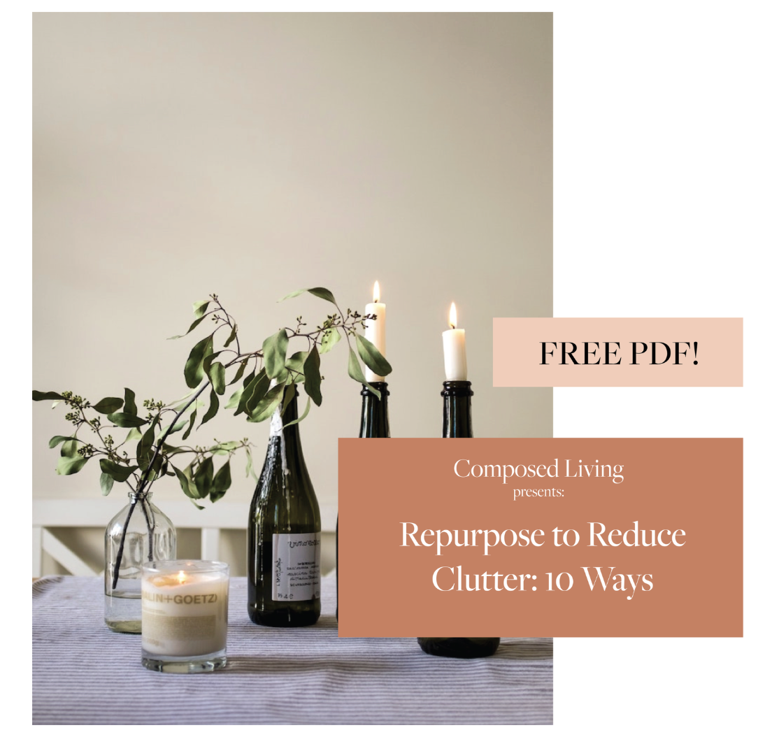 Composed Giving free guide Repurpose to reduce clutter