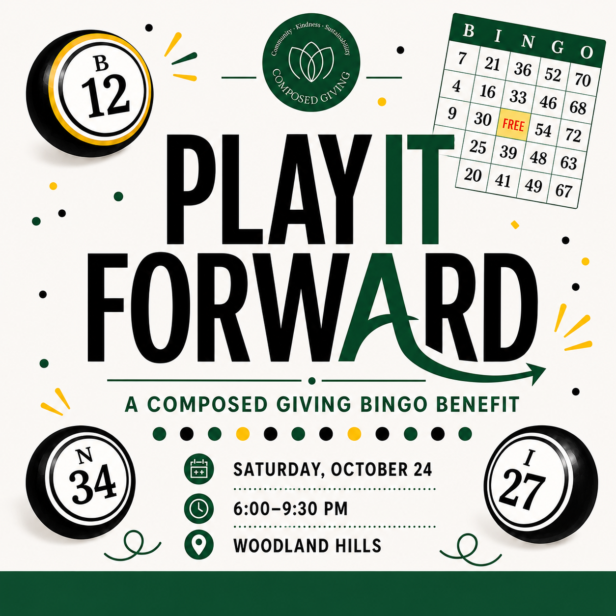 Thank you for your purchase for Play It Forward: A Composed Giving Bingo Benefit event