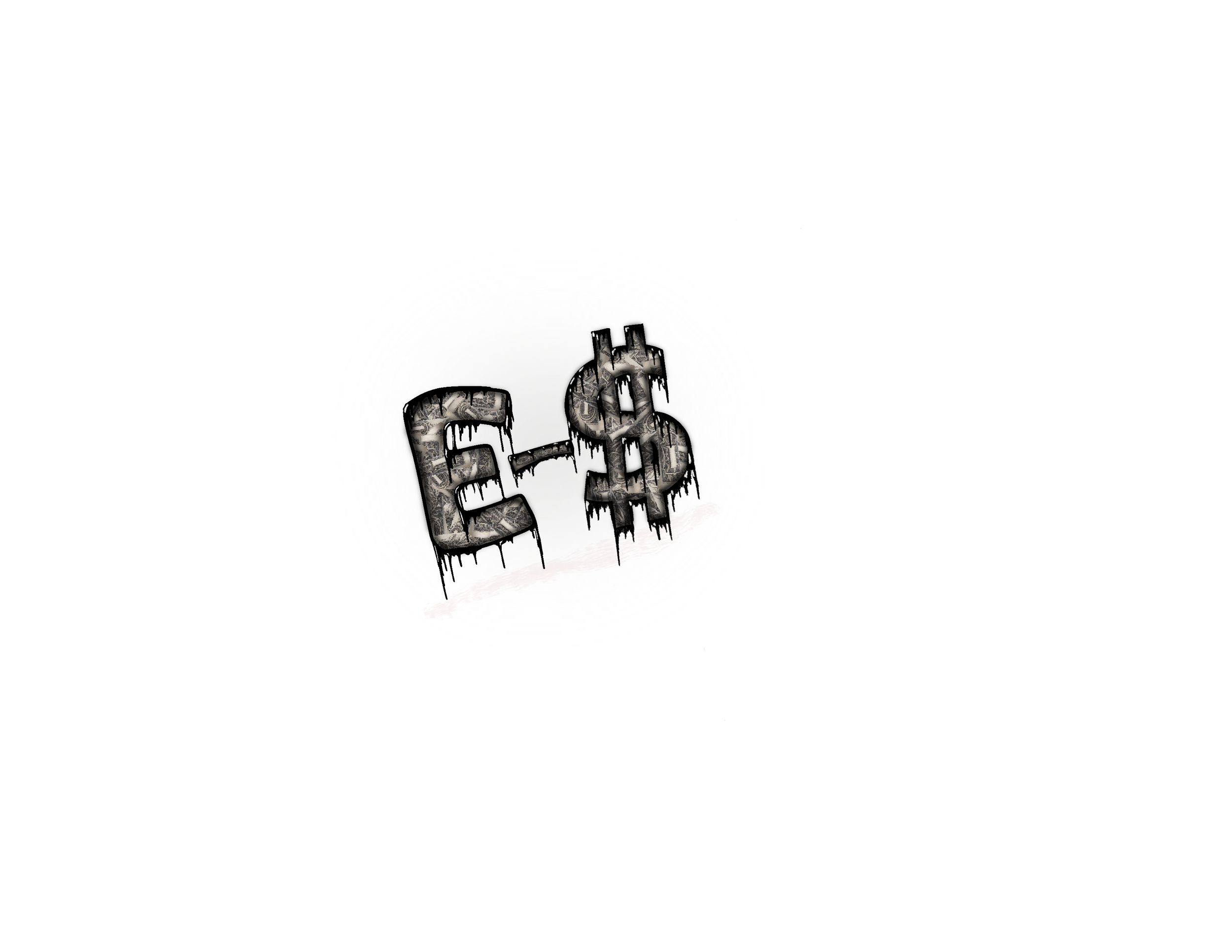 A digital graphic of a Bitcoin coin with graffiti-style black dollar signs and dripping effects, displayed against a black background.