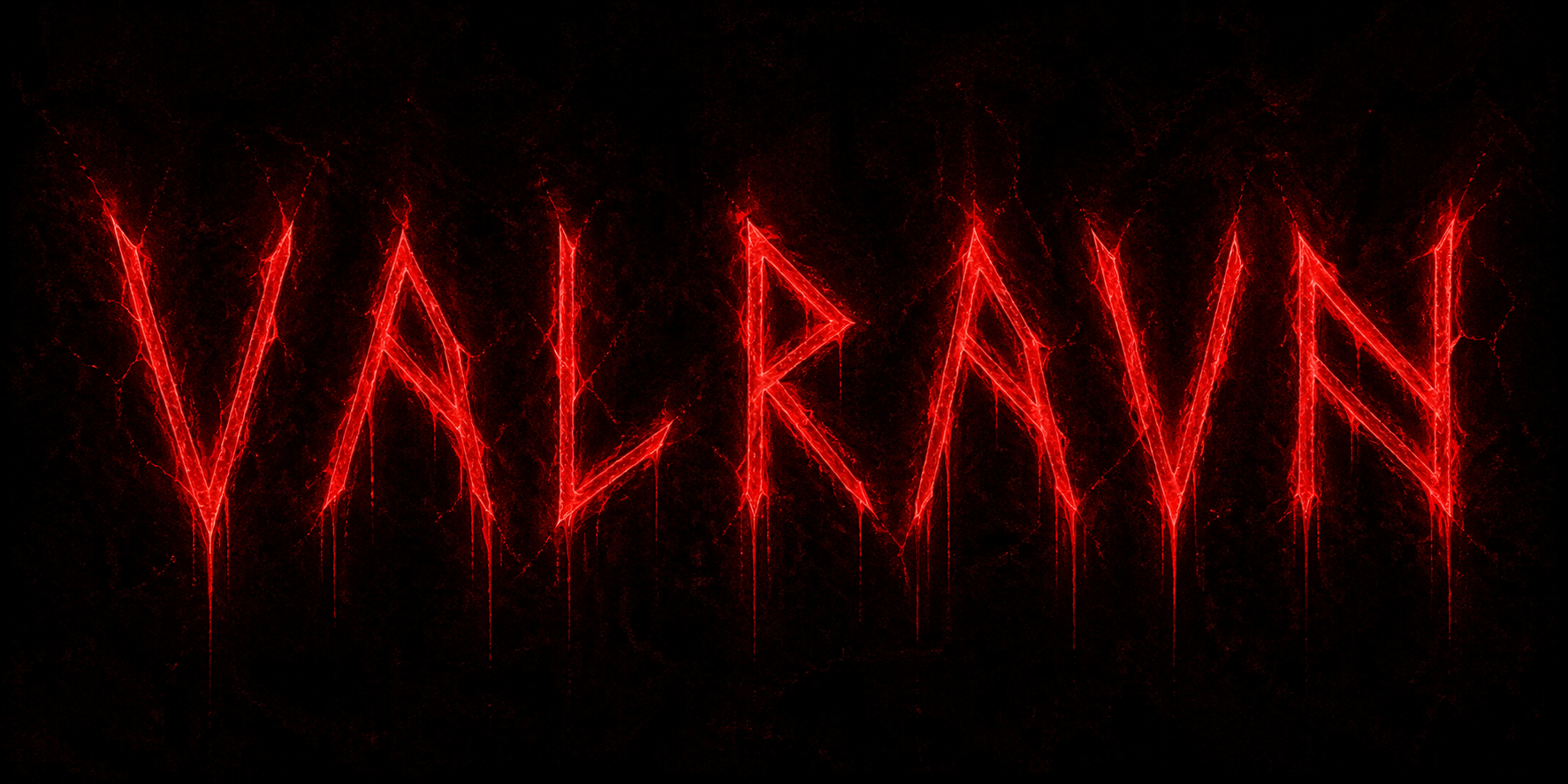 The word "WARNING" written with red neon-style lights on a dark background.