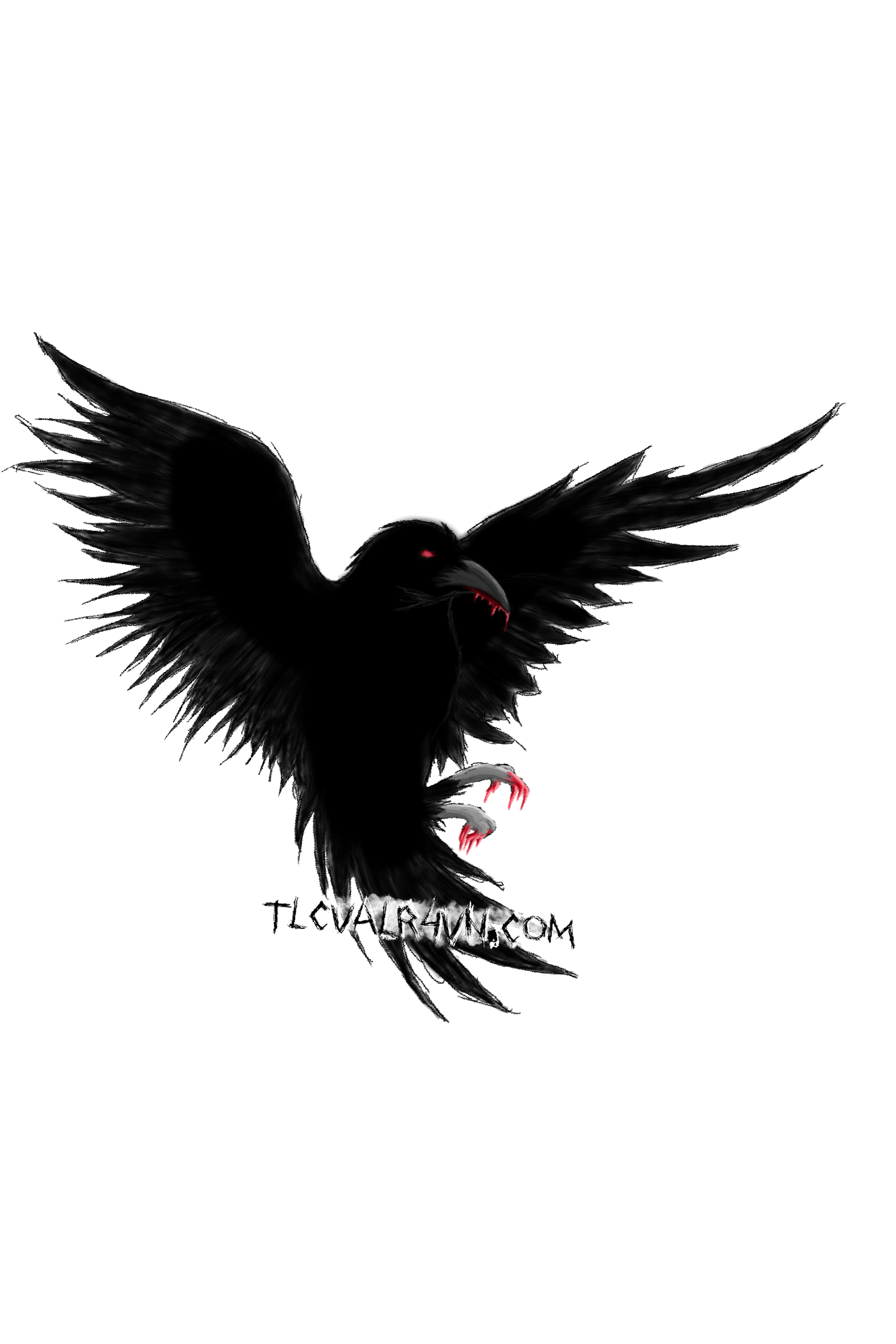 A dark digital artwork featuring Menacing-looking shark with red eyes and sharp teeth, with text at the bottom that reads 'TL GAVIN BK'.