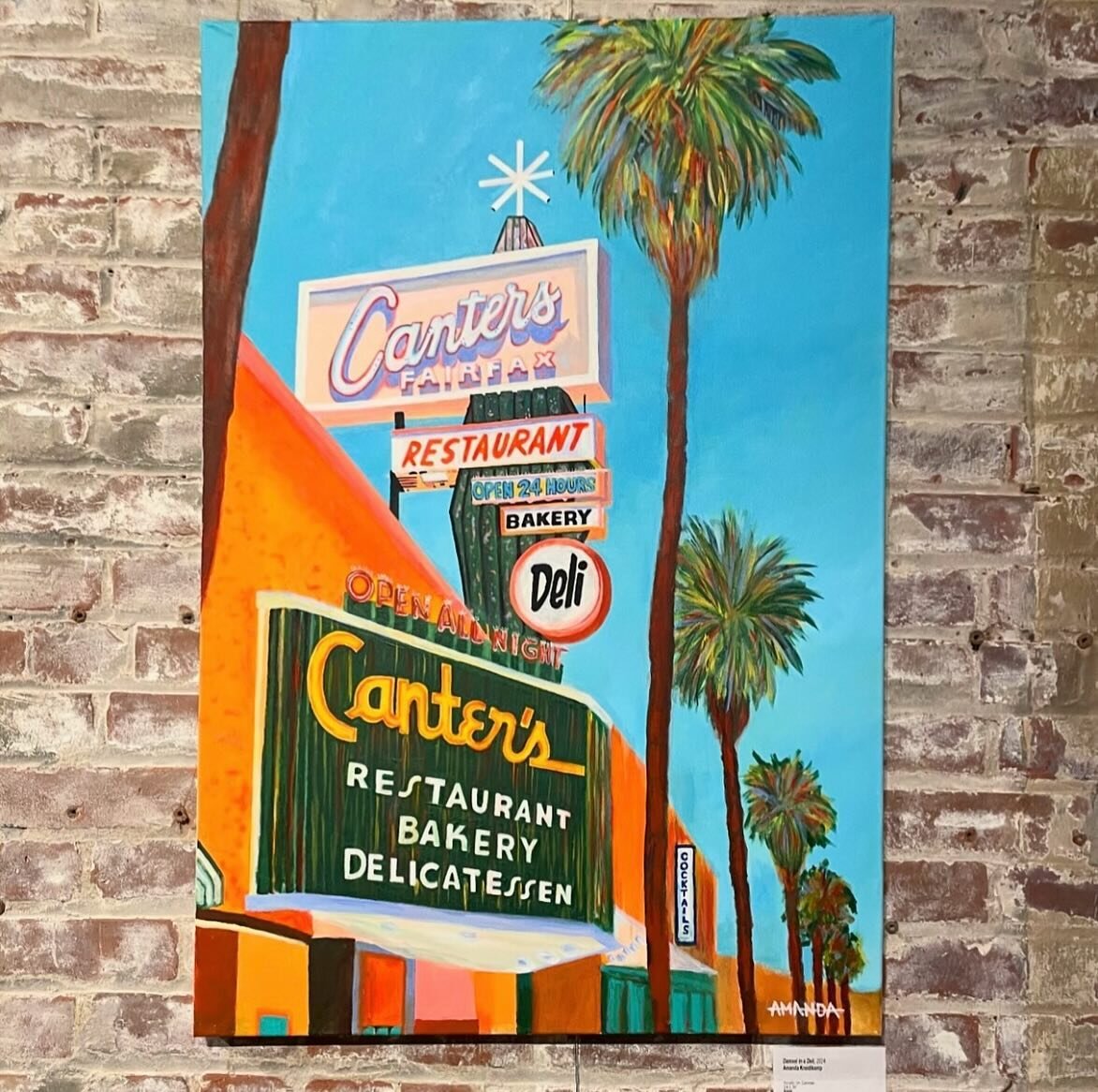 🧡AVAILABLE TO BUY!🩵

&ldquo;Damsel in a Deli&rdquo; (2024)
Artist: @AmandaKreildkamp
Acrylic on canvas, 24&rdquo;x36&rsquo;
DM with inquiries 

The colors! The vibe! 🤩
On display until March 29. 

👑 LET HER REIGN | Miki Mu &bull; Eye Sticker &bul