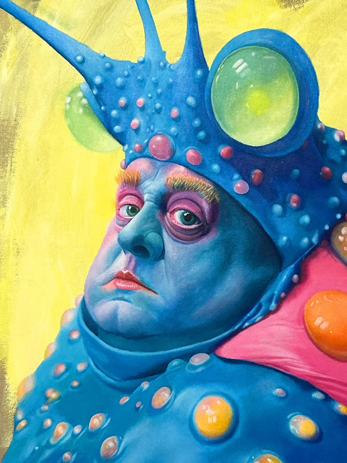 The brilliant Maren Morstad returns to Arty Goodness with three new works in her dreamy signature style.

&ldquo;Arthur the XVII&rdquo; 
Acrylic on linen, 45&rdquo; x 41&rdquo;

&ldquo;Walking Flower&rdquo; 
Acrylic on linen, 60&rdquo; x 45&rdquo;

&