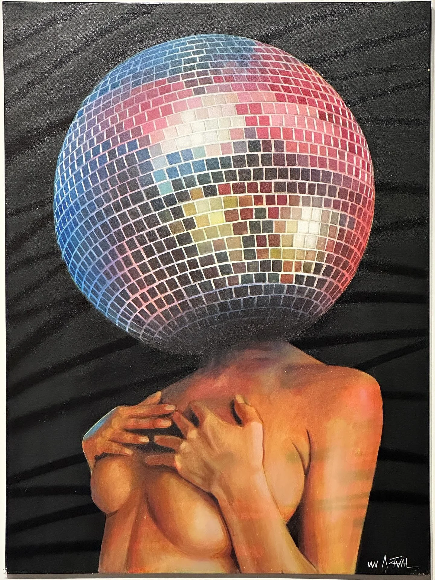 🪩 Bring the party home with these gorgeous works by @ian_actual 🤩 on display now and prince to own ✨

ARTIST: Ian Actual 

&ldquo;The Life of the Party 5&rdquo;
Acrylic &amp; Aerosol on Canvas, 30&rdquo; x 40&rdquo; 

&ldquo;In Dreams&rdquo; 
Acryl