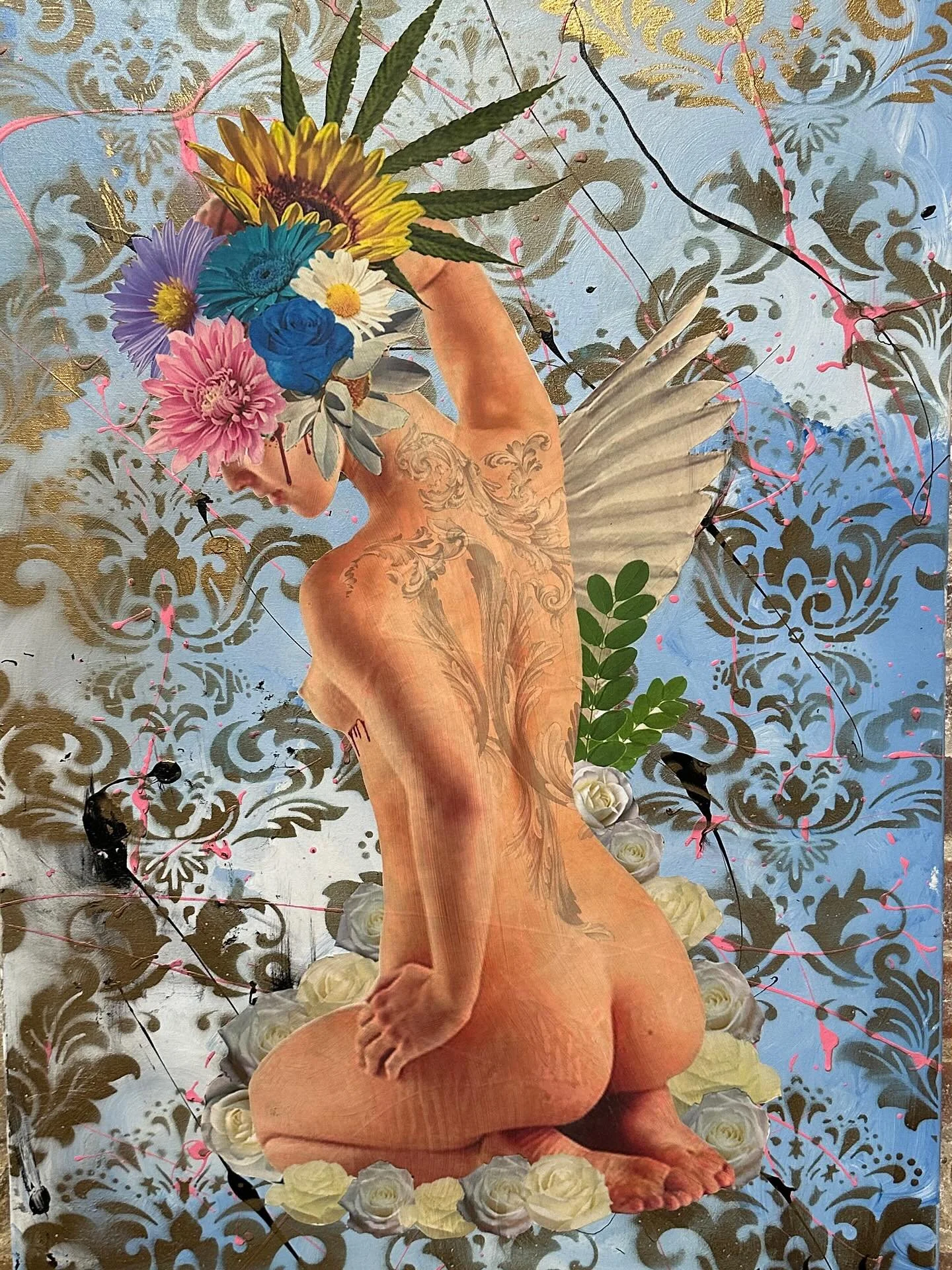 the visual equivalent of cutup poetry by multidisciplinary artist @android_oi 💥 😎 on display now✨

ARTIST: Android OI

&ldquo;Flightless&rdquo;
Mixed media on canvas, 24&rdquo; x 36&rdquo;

&ldquo;Mutiny&rdquo;
Mixed media on canvas, 24&rdquo; x36&