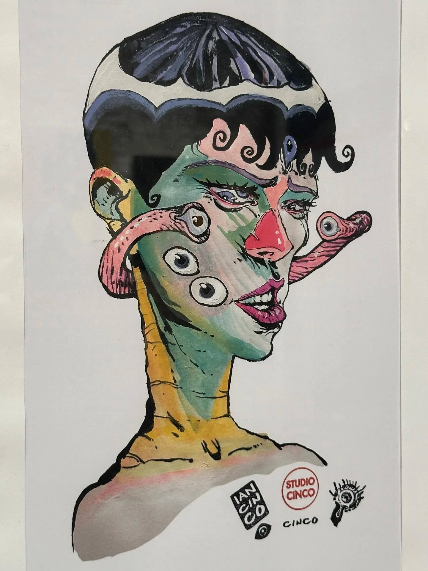 enter the eclectic and surreal world of @ian_cinco 😵&zwj;💫💜

ARTIST: Ian Cinco

Framed Archival Prints on display and available for purchase🔥
&ldquo;Androdditty &amp; Cheeks&rdquo;
&ldquo;Drip&rdquo;
&ldquo;Unravelling&rdquo;
&ldquo;Nightcrawler&