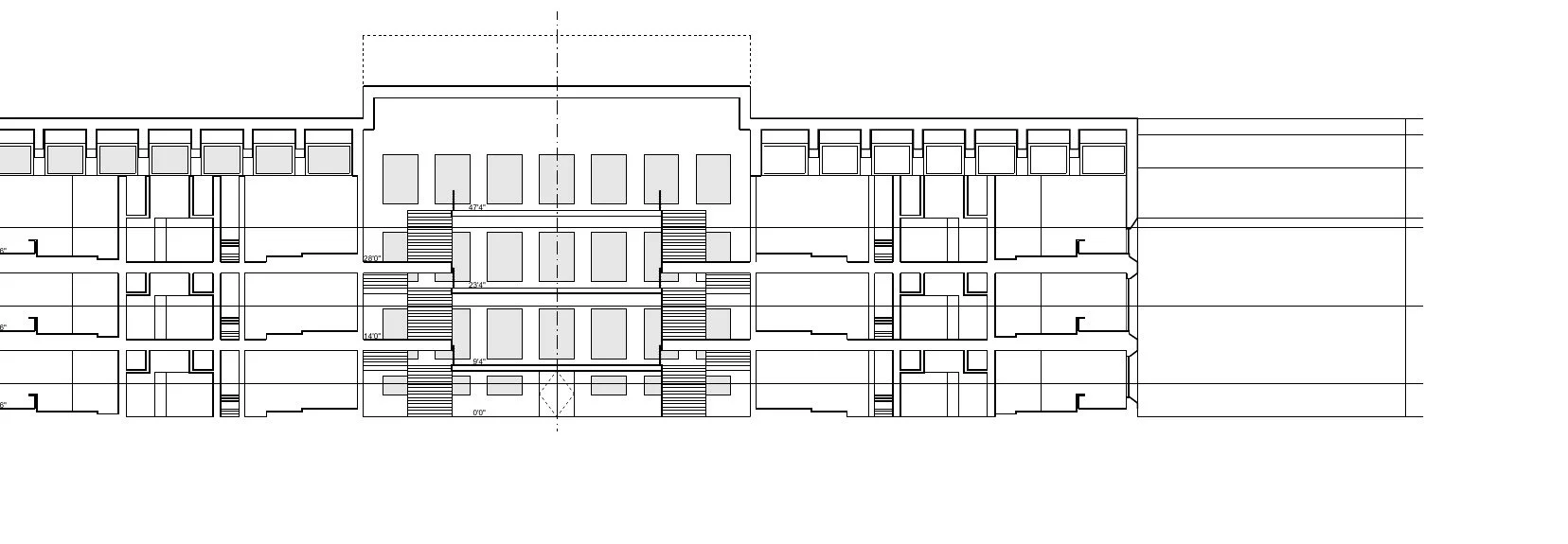 Section through Lower and Upper School