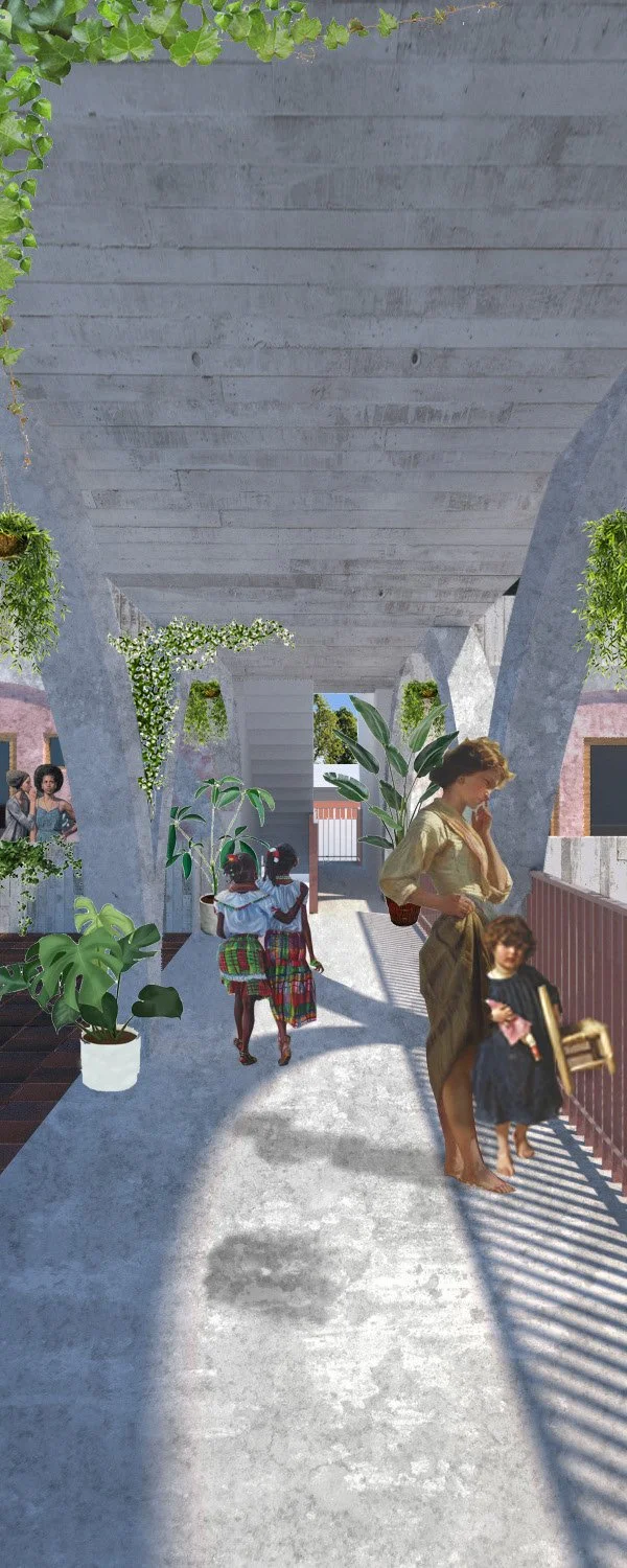 Rendering, Covered Walkway