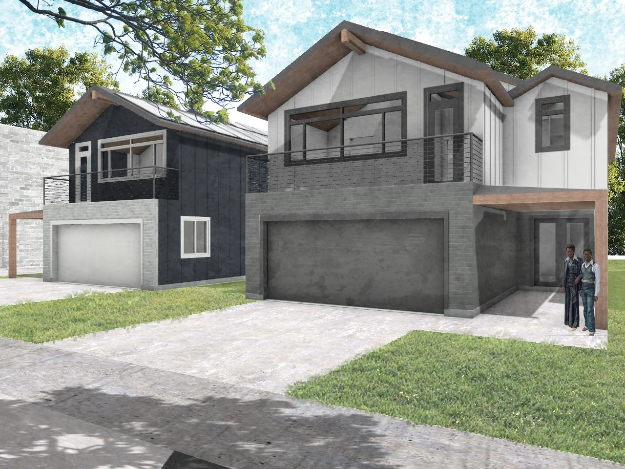 Exterior Rendering of Pre Fab SIPS Homes