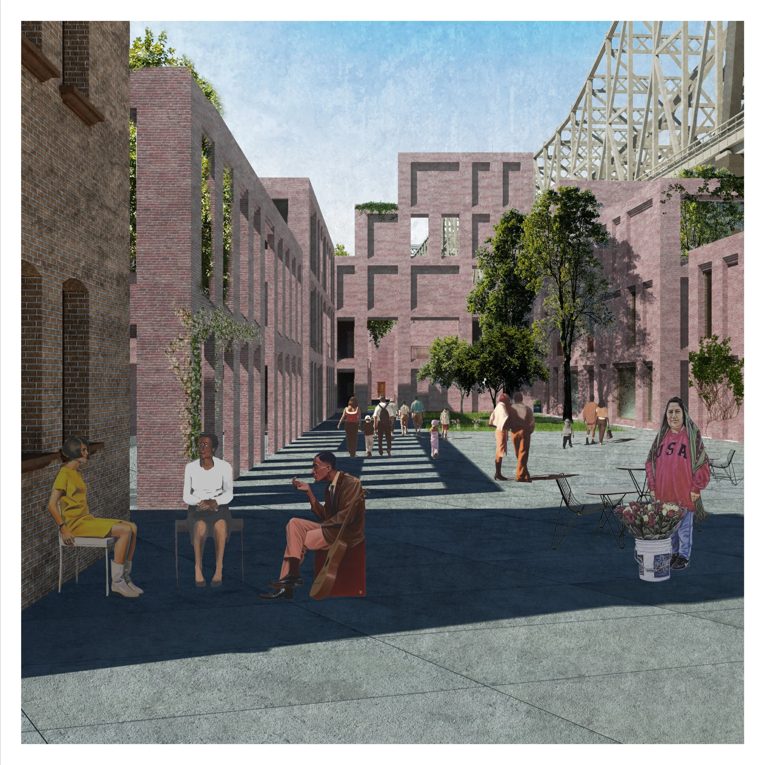 Plaza View of the Queens Ceramic Arts Campus