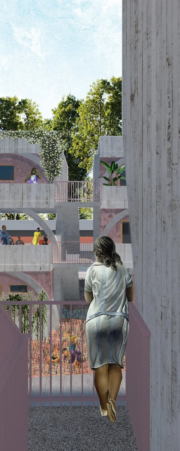 Rendering, Courtyard Walkway