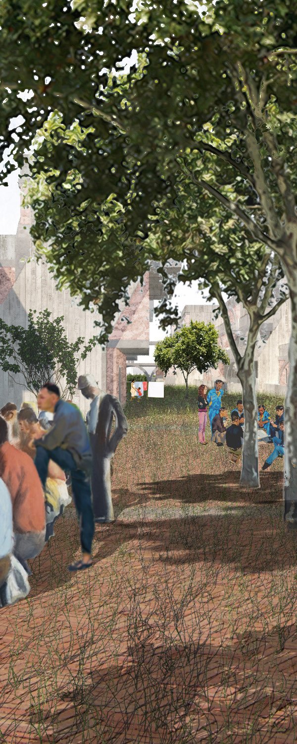 Rendering, Courtyard Gathering
