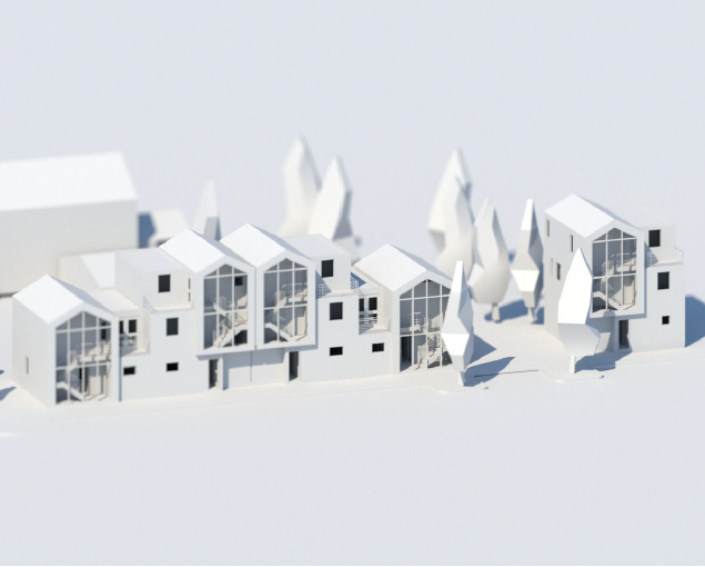 Model of Woodbridge Townhomes