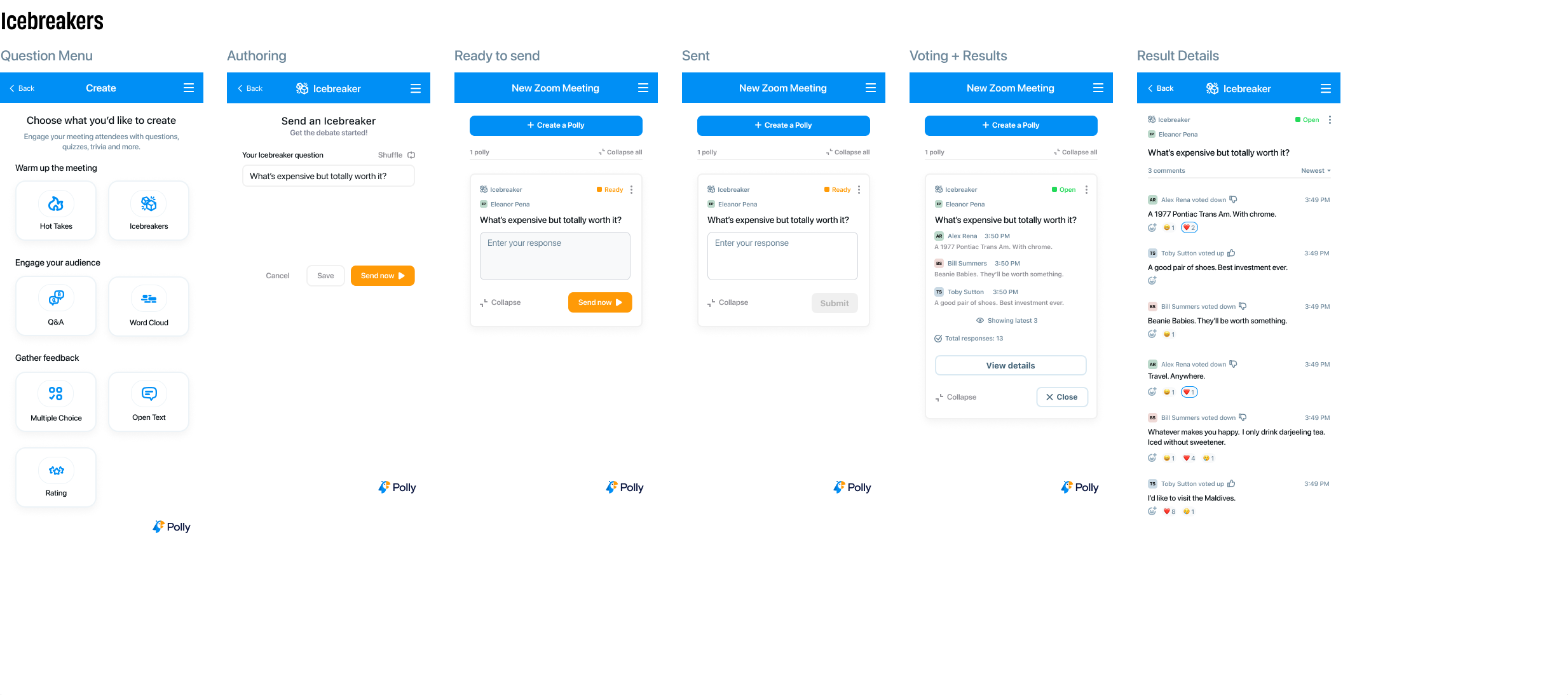 Icebreakers screens