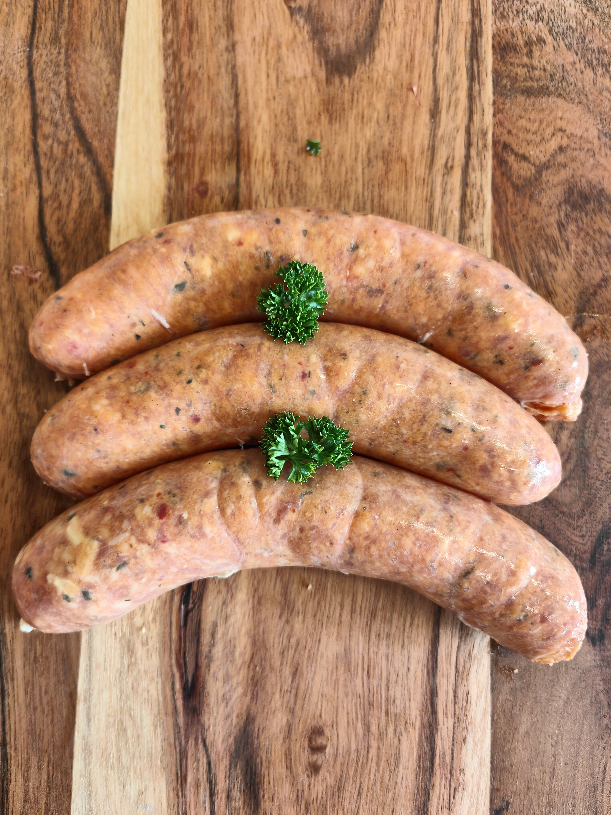 Jalapeño lamb sausages
