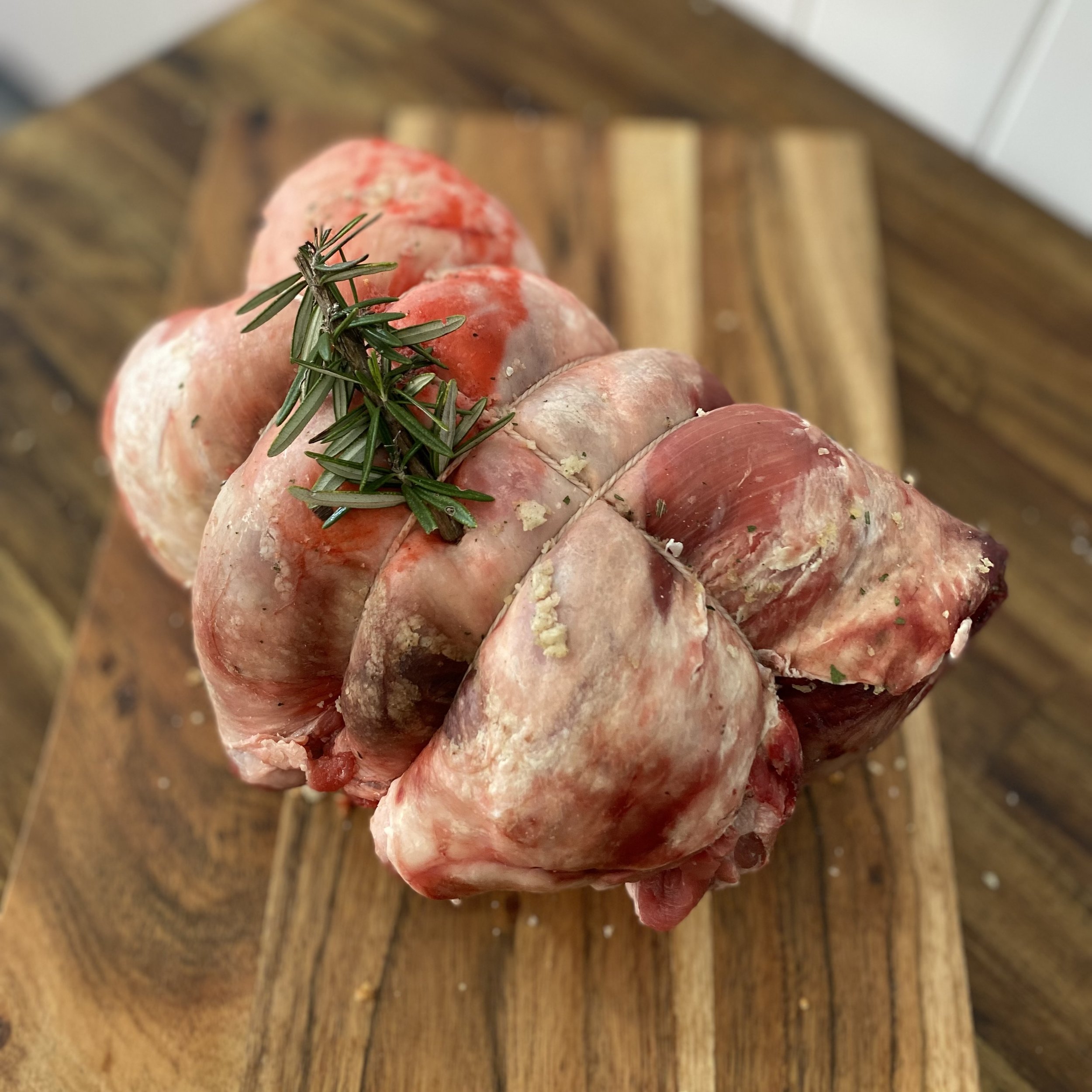 Seasoned lamb forequarter roast