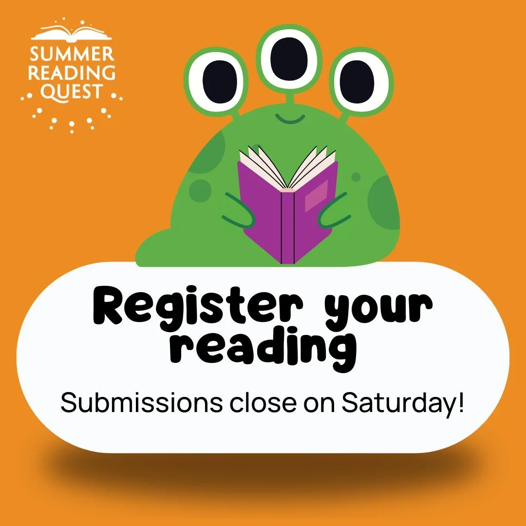 🚨 Last chance, Summer Reading Questers! 🚨

Have you logged all your reading? ⏱️📖

Submissions close this Saturday, so now&rsquo;s the time to jump online and make sure every minute counts!

Don&rsquo;t let those hard-earned reading adventures miss