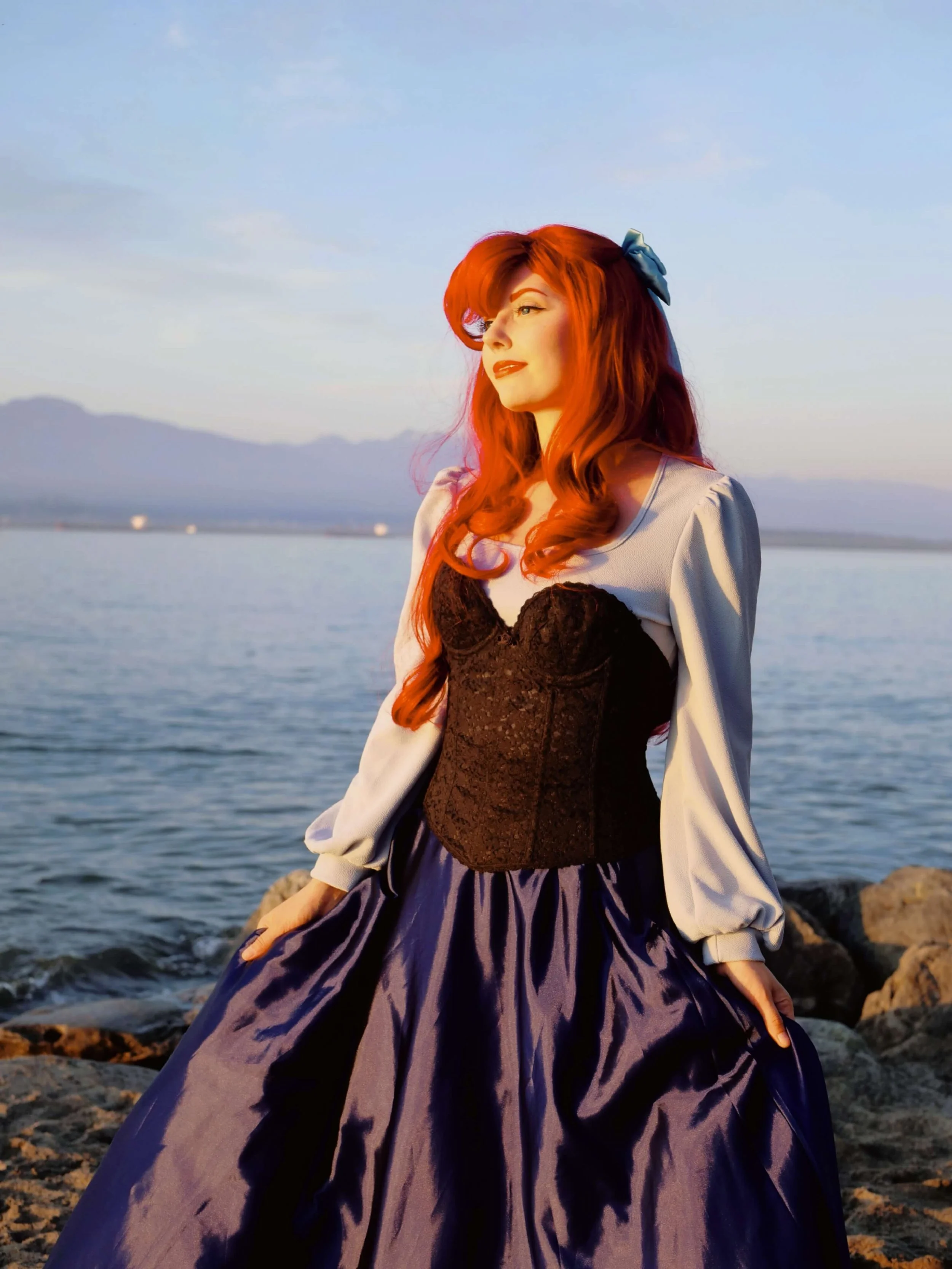 ariel blue dress Posh Peanut Girl's Disney's The Little Mermaid Magical Mermaid Tulle in Blue, 5 Toddler-6 Toddler, Viscose from Bamboo perfect outfit to bring a beloved character to life Ariel Blue Dress Cosplay Ariel