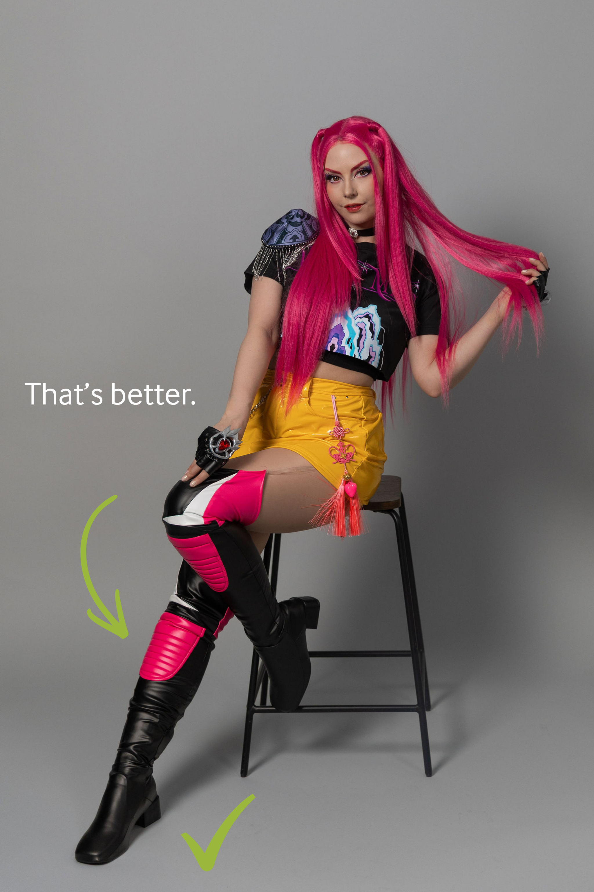 Mira cosplay selfie studio photos.png