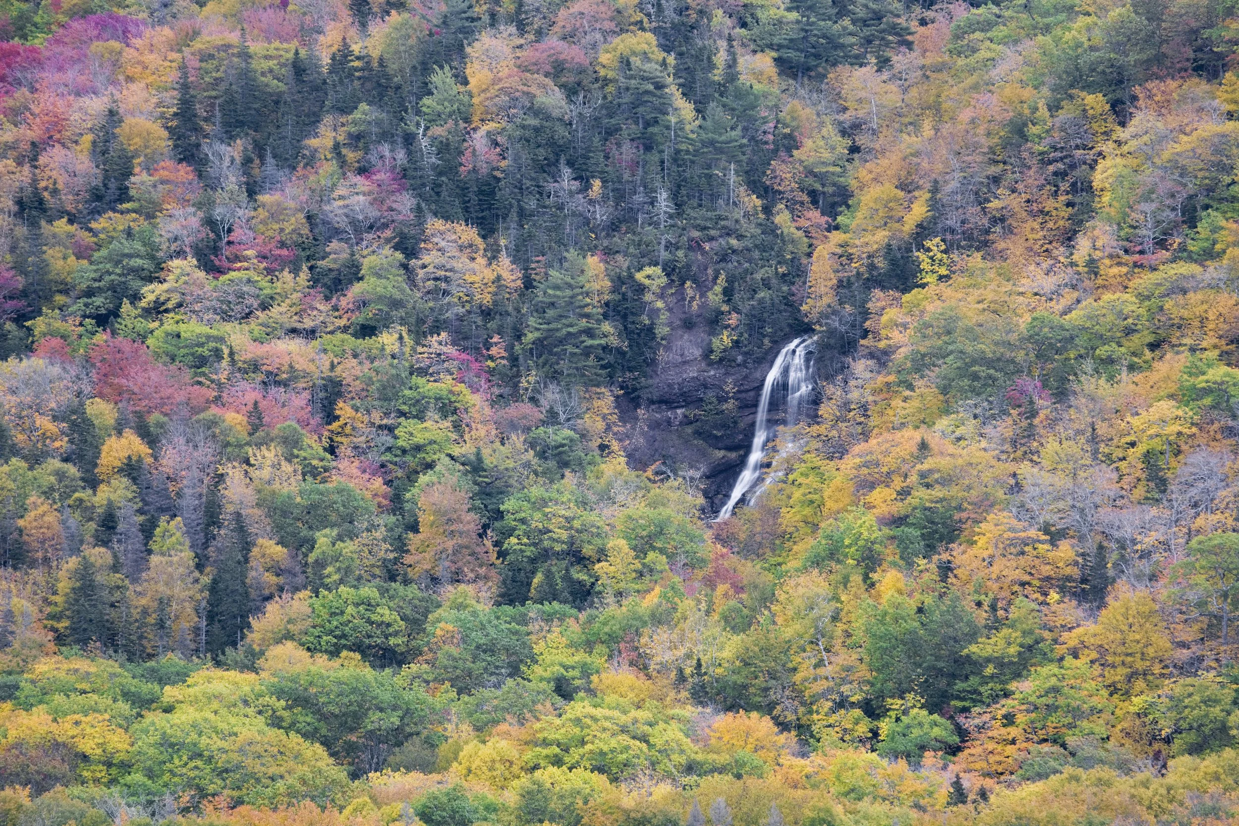 Canada, Nova Scotia, Cabot Trail, Beulah Ban Waterfall, October 2009