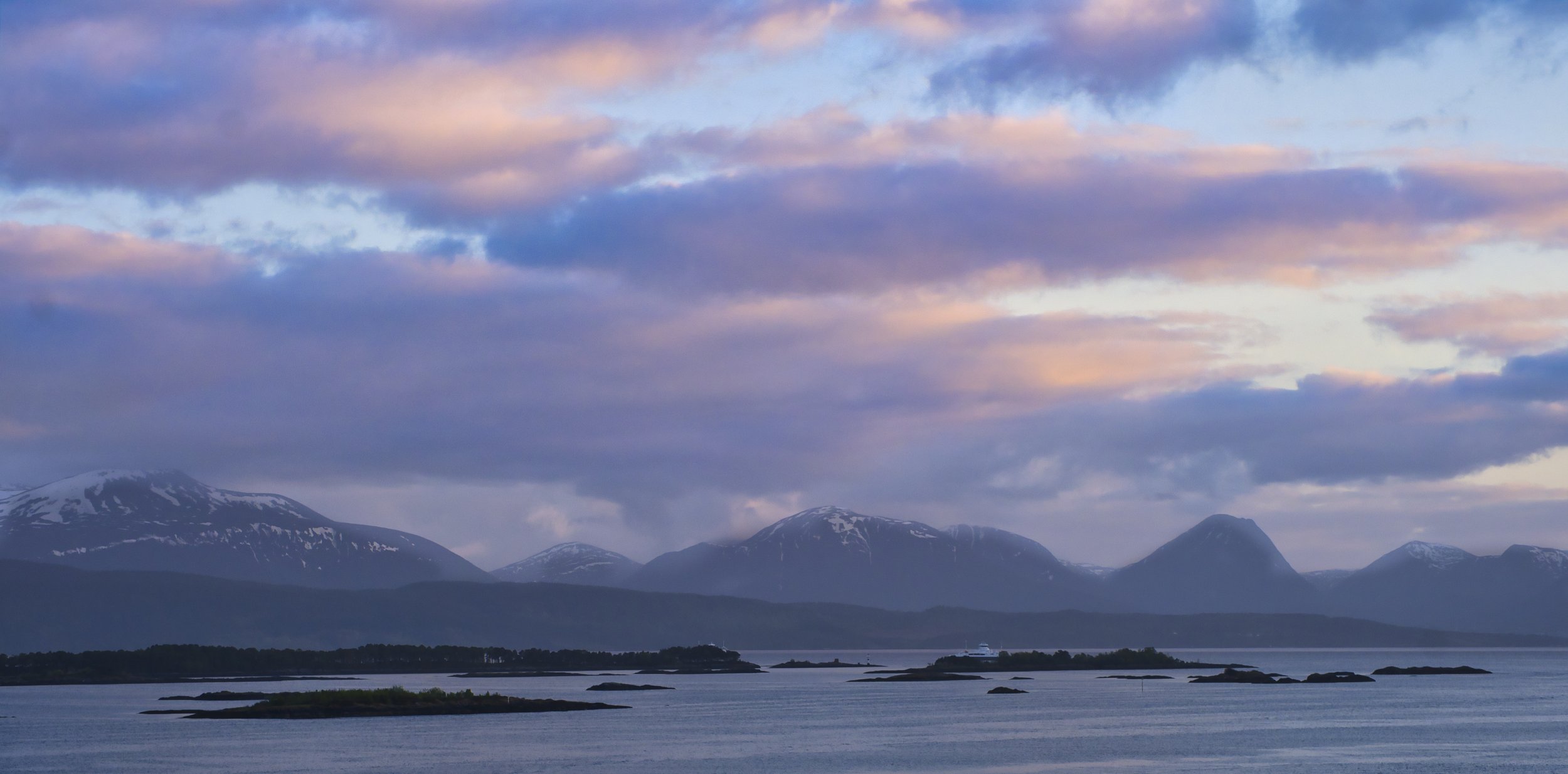 Norway, sunset at Molde, May 2024