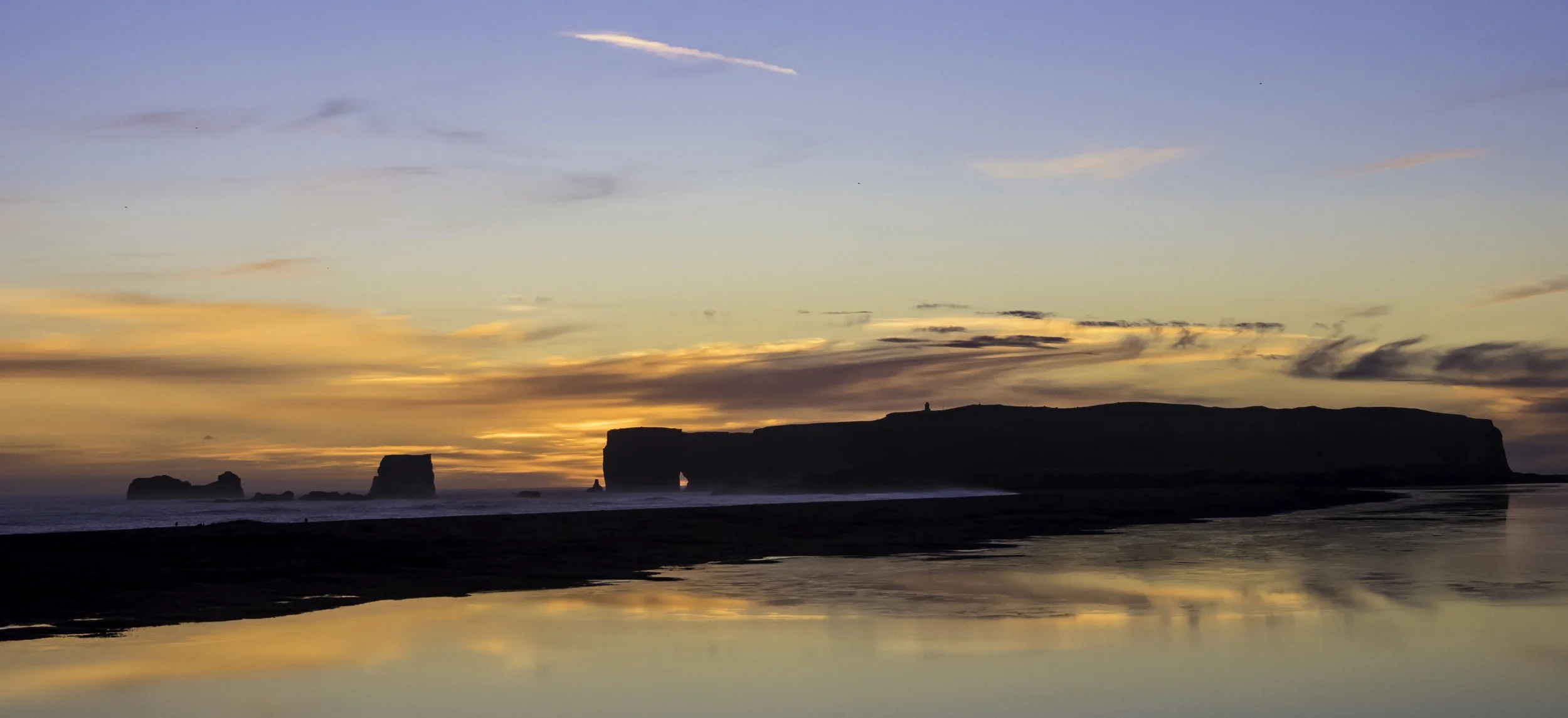 Iceland, Dyrholaey at sunset, March 2014