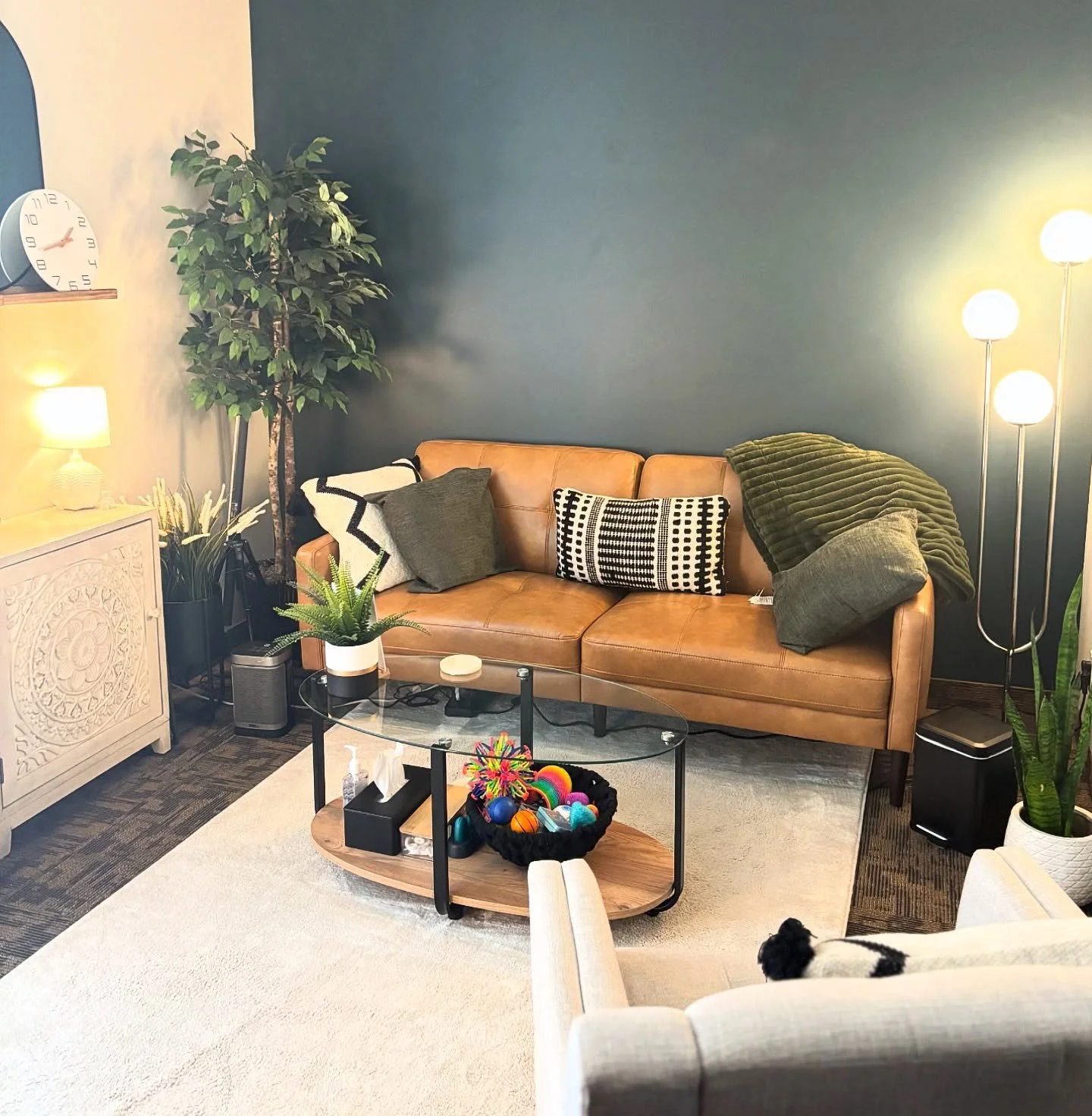 Our cozy space 🛋️ 

#mentalhealth #therapy #therapist #therapyoffice
