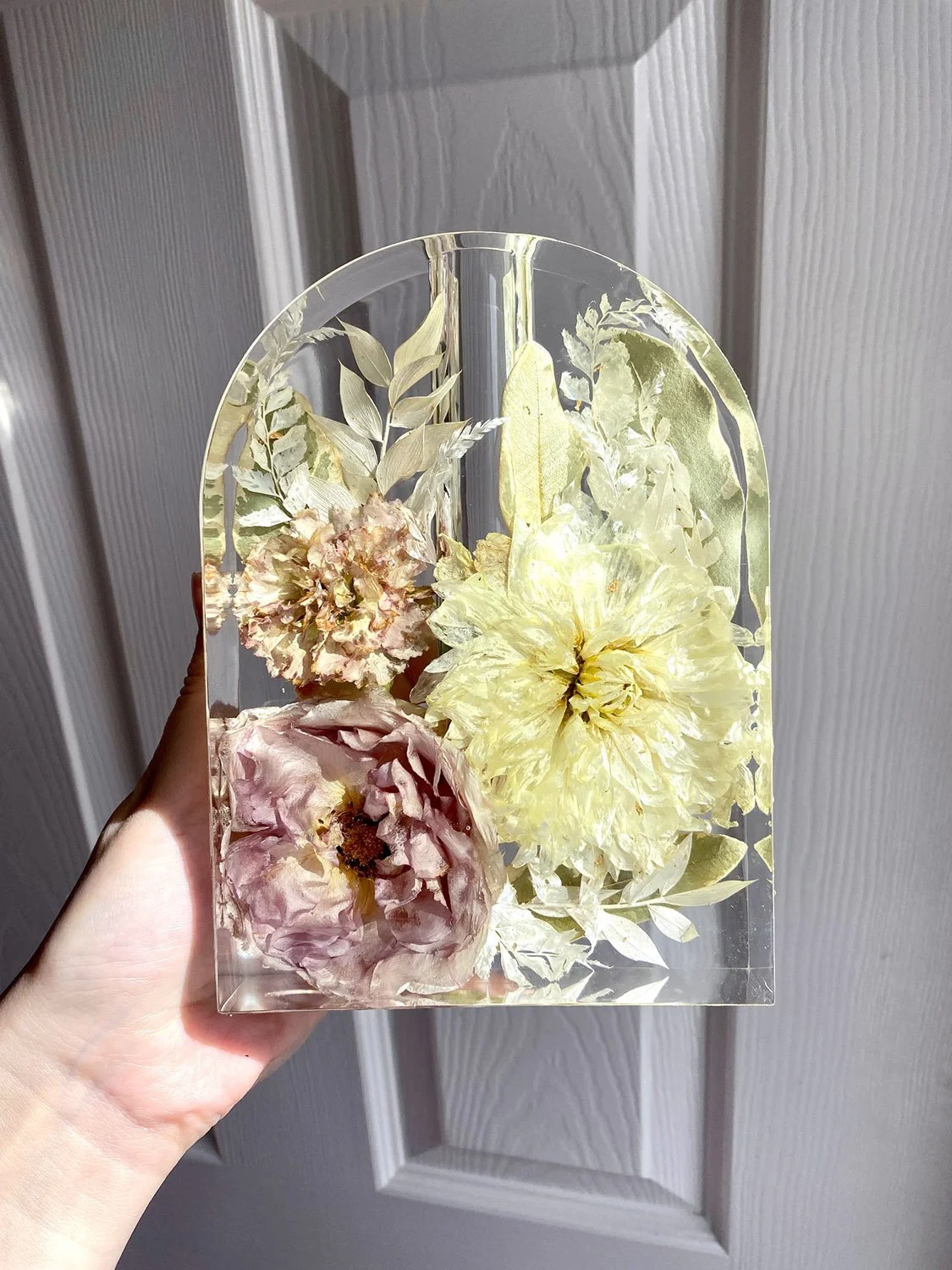 Large arch vase flower preservation — Canberra Flower Preservation