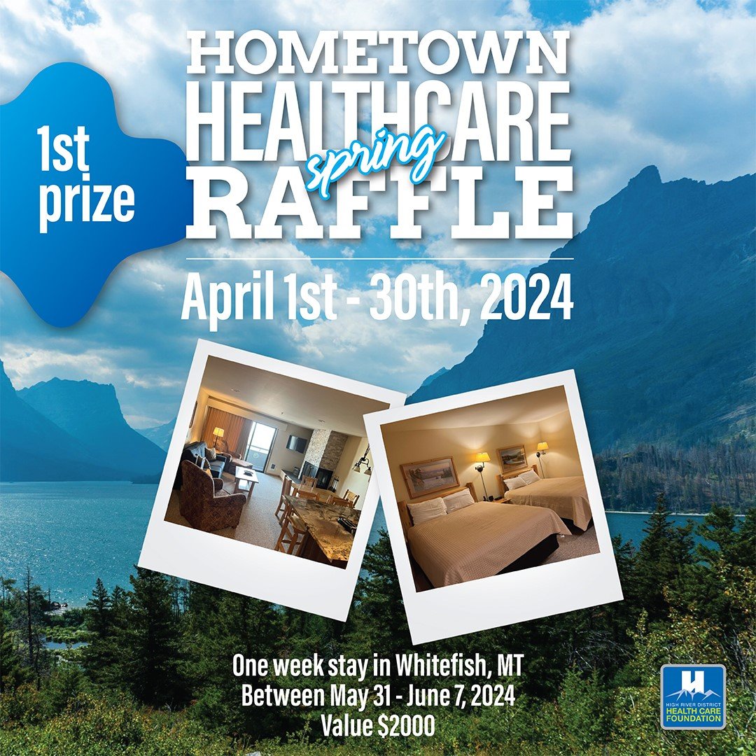 Have you got your Hometown Healthcare Spring Raffle tickets yet??!!
https://www.rafflebox.ca/raffle/hrdhcfspringraffle 
20 for $50 | 4 for $25 | 1 for $10

🥇First Prize: One week stay (May 31-June 7, 2024) in a chalet condo in Whitefish, Montana.  V