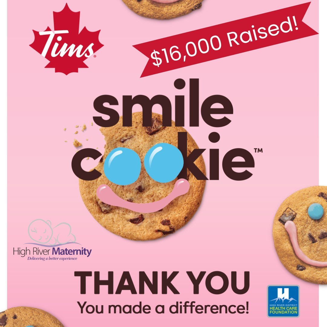 Holy Cookies Batman! 

Thank you so much to High River Timmies, for choosing us with @highrivermaternity for the Spring Smile Cookie Week!

Together friends, we have raised $16,000!!!!

We also want to send a HUGE thank you to all our cookie decorato