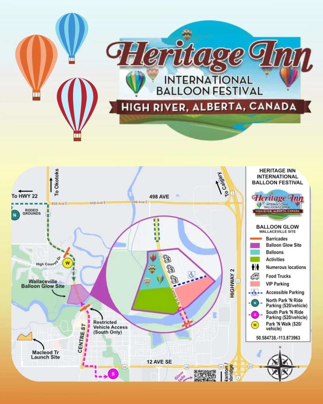 🌟 If you are still searching for weekend plans, look no further! The sky will be lit up, and the streets will be rumbling thanks to the Heritage Inn International Balloon Festival and the 4th Annual Brian Chipchase Memorial Show N' Shine put on by R
