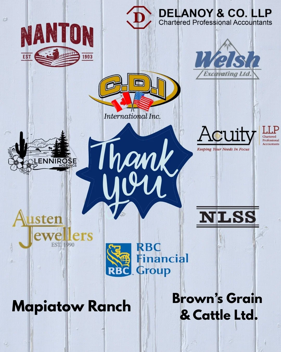 We are anchored in gratitude to our fantastic champion partners; you all help make the magic happen! ⚓✨

@foothillscounty 
Delanoy &amp; Co. LLP
@rbc 
Mapiatow Ranch
@mdofranchlandno66 
@visit_nanton 
Goldenview Storage
Brown's Cattle &amp; Grain Ltd