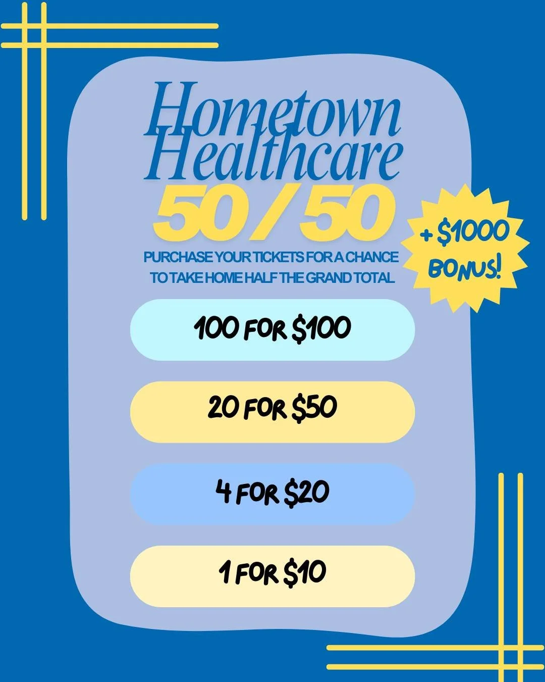 Our local healthcare heroes train hard, let&rsquo;s help give them the tools to succeed 💙

Buy your 50/50 tickets to support the new Simulation Training Lab at High River General Hospital!

🏆 Winner takes half the pot
💰 PLUS a $1,000 bonus prize t