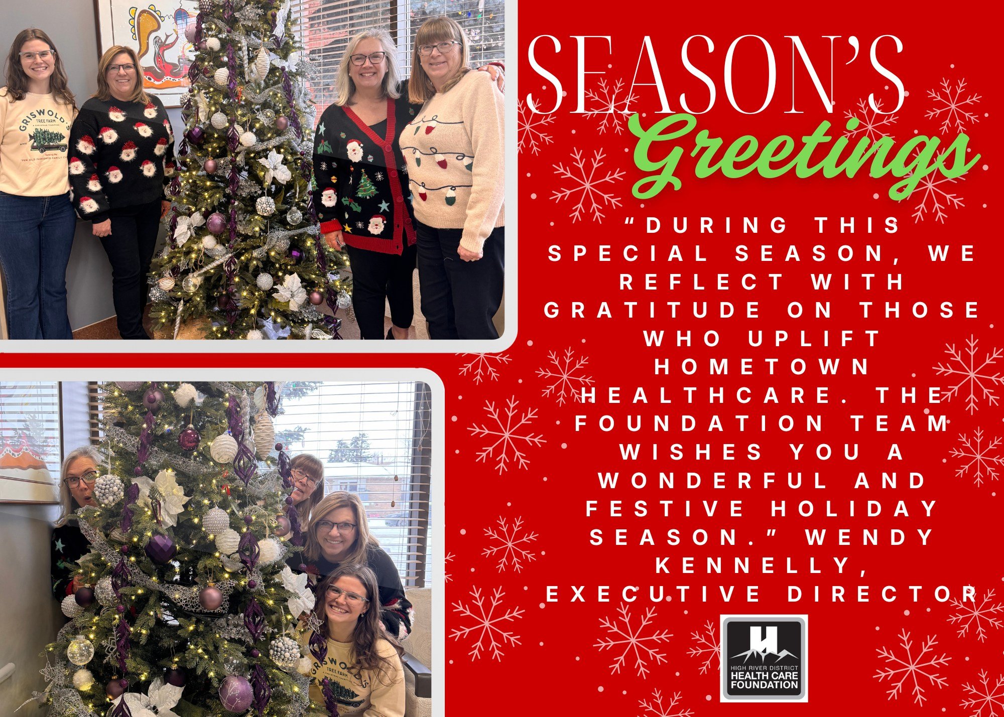 This holiday season, the Foundation sends warm wishes to our community and huge thanks for being part of the journey in supporting local healthcare. Wishing you and your family a safe and joyful holiday season. ⛄🎄🎅