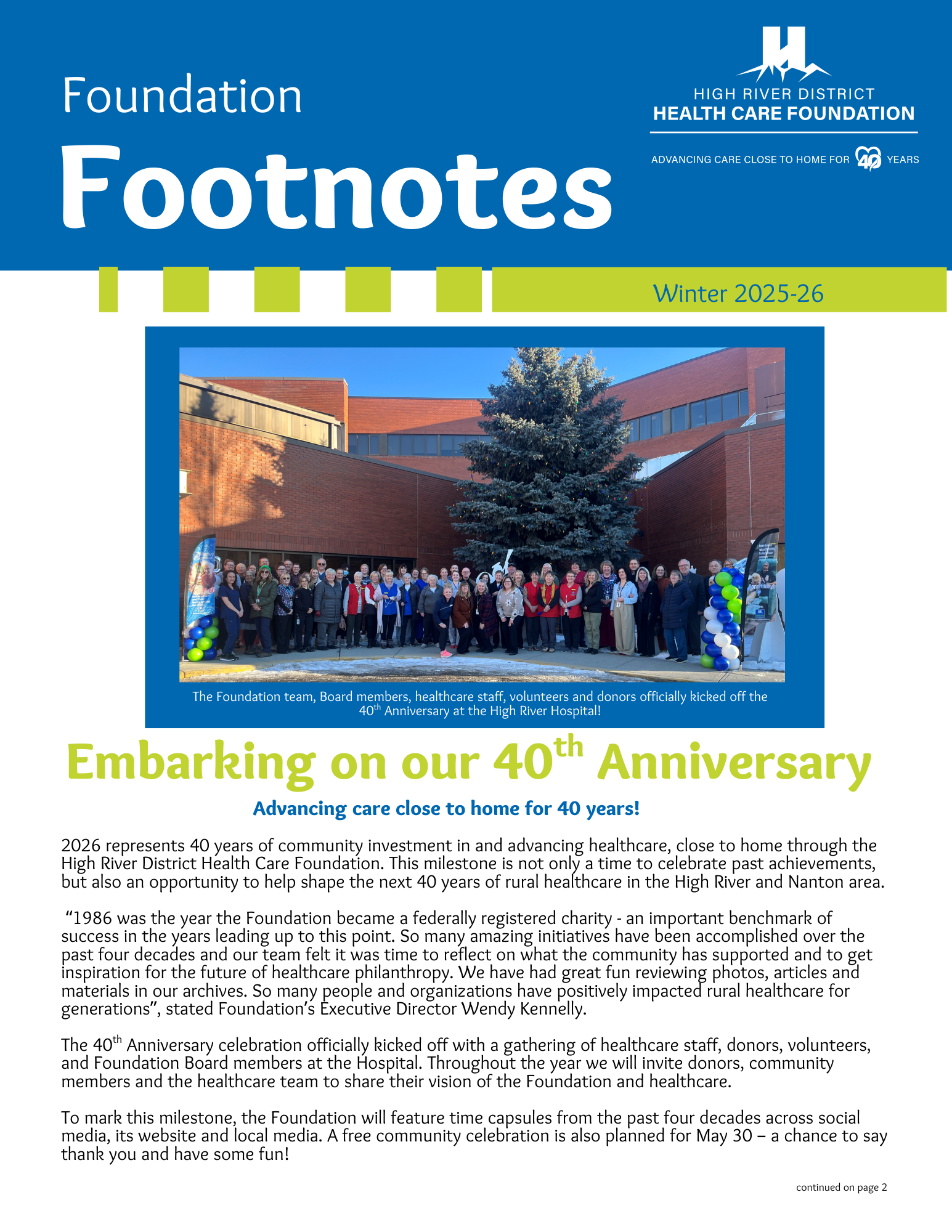 Foundation Footnotes: Winter Update