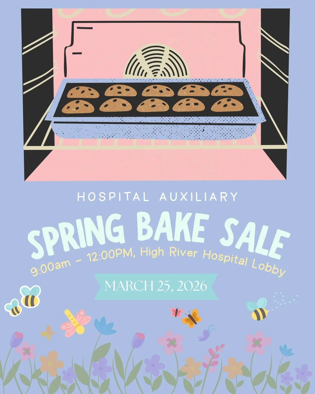 🌸 Spring is in the air&hellip; and so is the smell of fresh-baked treats! 🌸

The High River Hospital Auxiliary Spring Bake Sale is happening tomorrow, March 25th from 9:00 AM &ndash; 12:00 PM in the hospital lobby. From sweet goodies to spring-insp