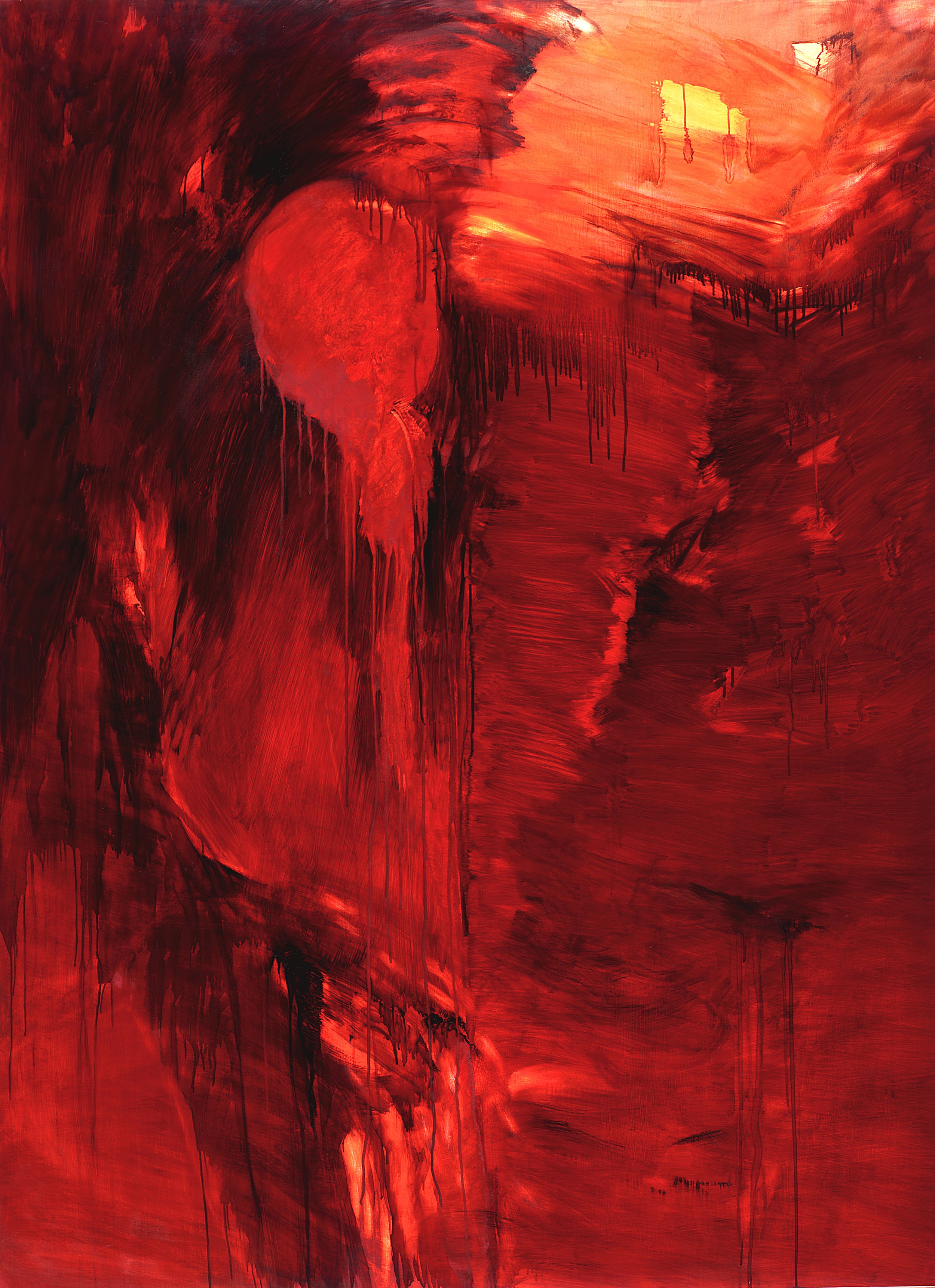 Trails (2002/2003)
Mixed technique on paper, on canvas
206 x 157 cm