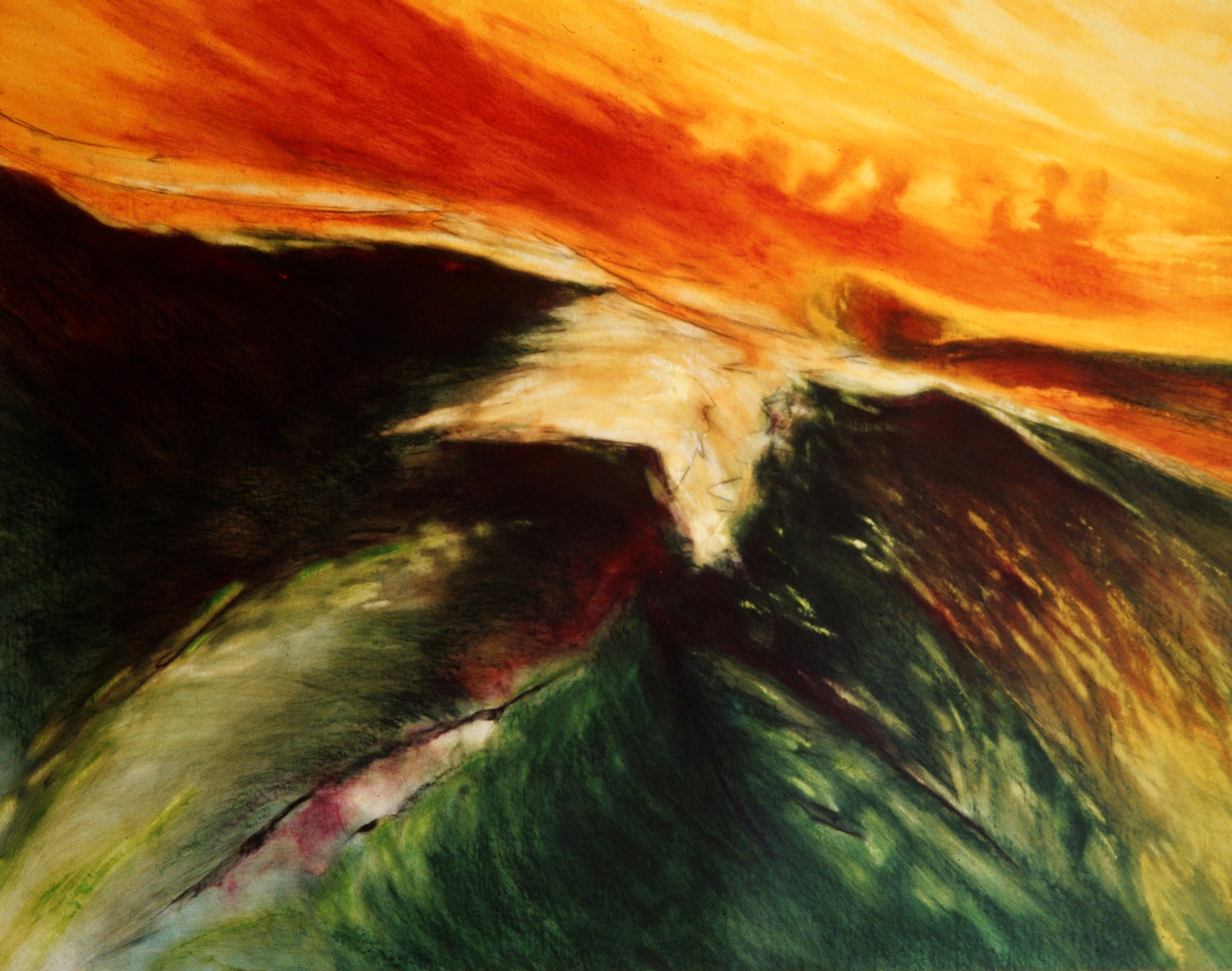 Earthlines (1992)
Mixed technique on paper, on canvas
200,5 x 154,5 cm