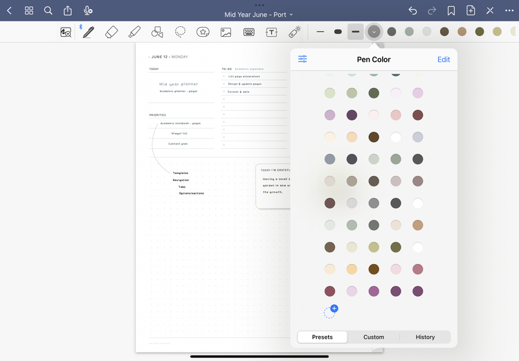 Notability Colors