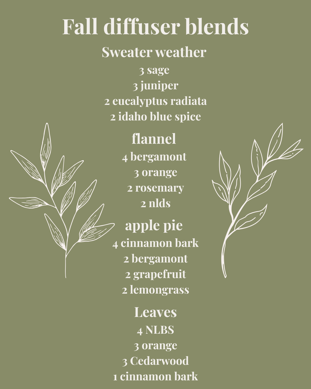 Fall diffuser blends!