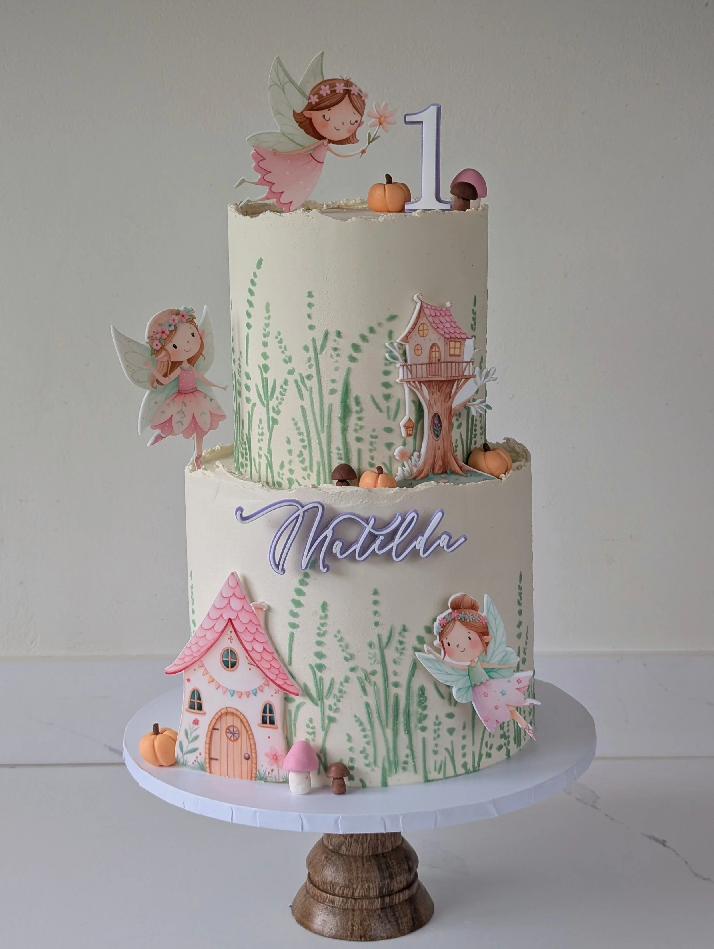Fairy 2 tier birthday cake wiltshire