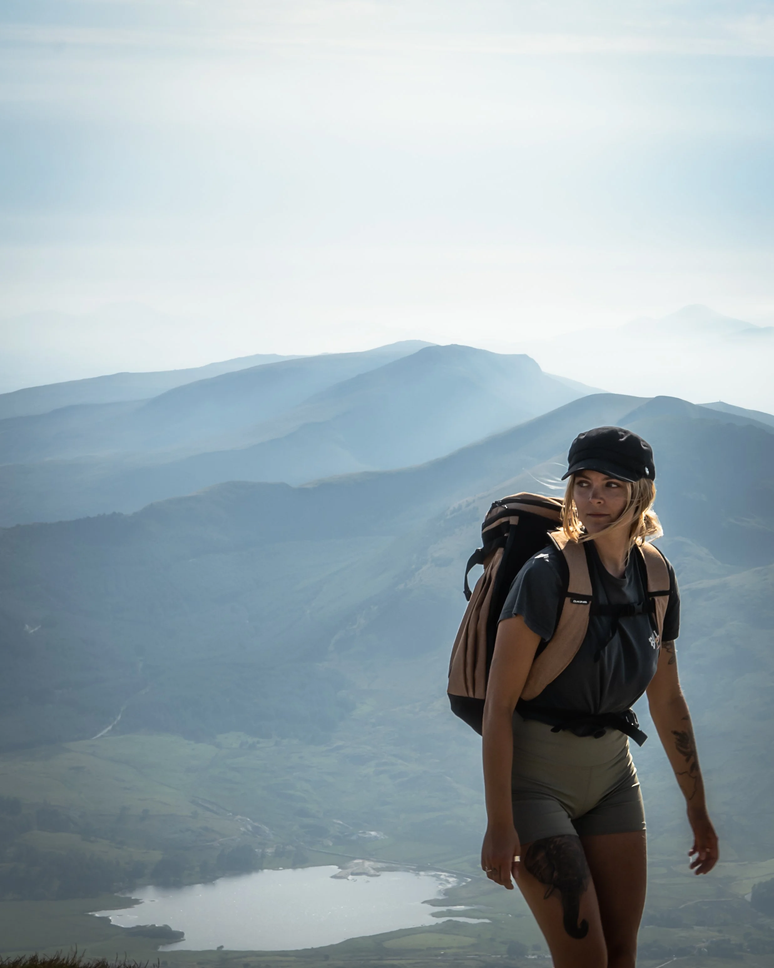 Outdoor brand photography shoot int he mountains with west sussex and uk based photographer.