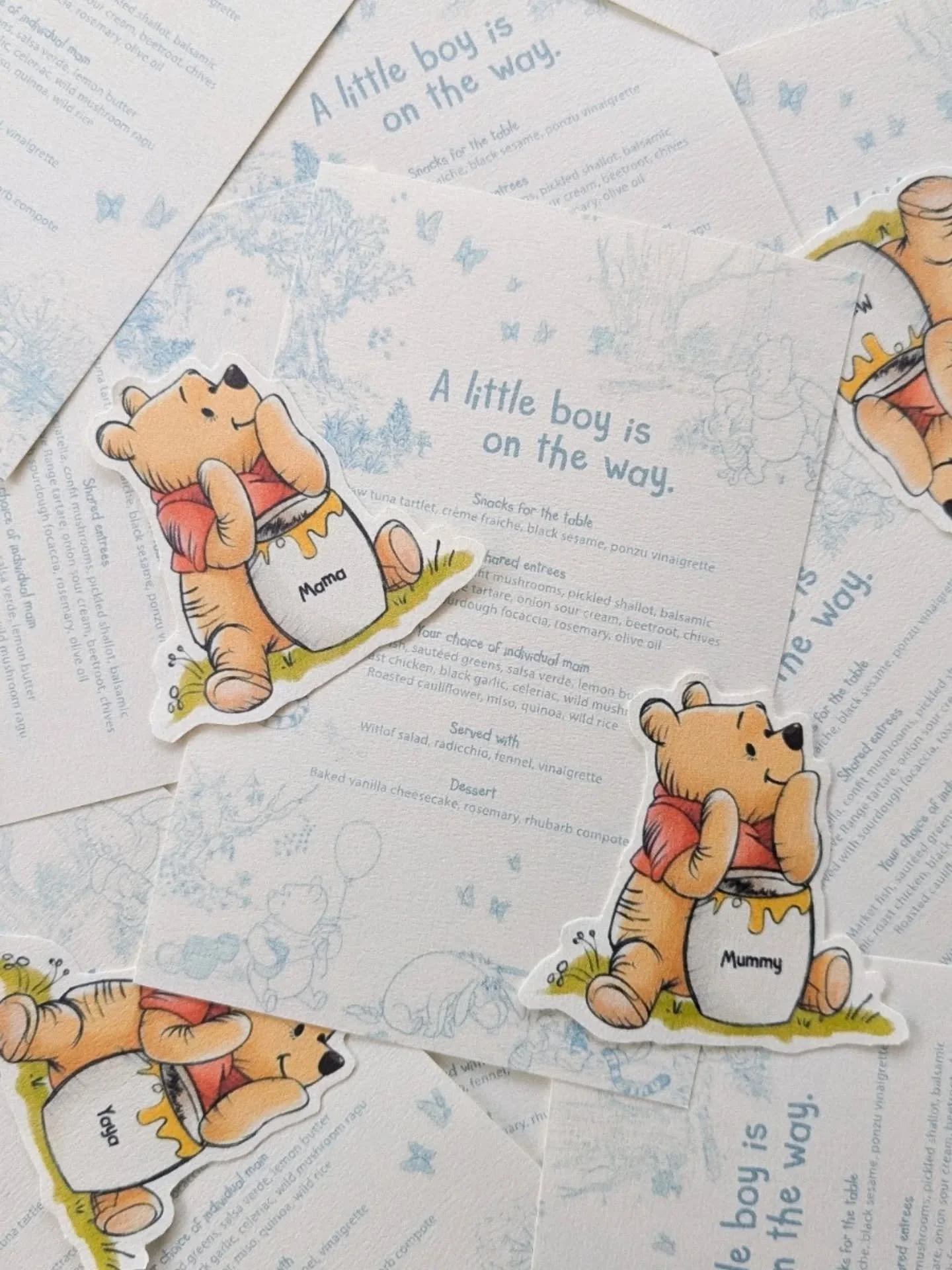 So behind in posting but we are finally sloooooowly but surely coming out of our winter/maternity break. 
The sweetest throwback to one afternoon a couple of months ago celebrating the newest baby in the family. Vintage Winnie the Pooh themed and I