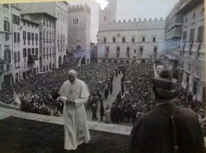 Pope John Paul II's visit to Todi in 1981.
