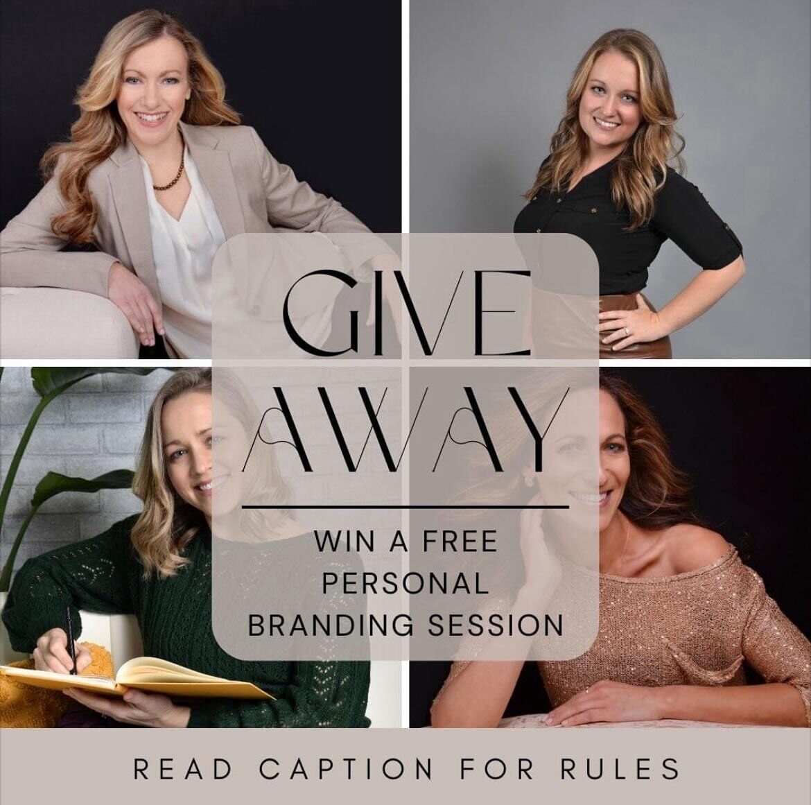 📣 GIVEAWAY TIME!!! 

In celebration of our new studio space, we are giving away a luxury personal branding portrait session to one lucky person! 

You may bring up to TWO of your best bossbabe friends to join in on the fun. 🥂

Here&rsquo;s how to e