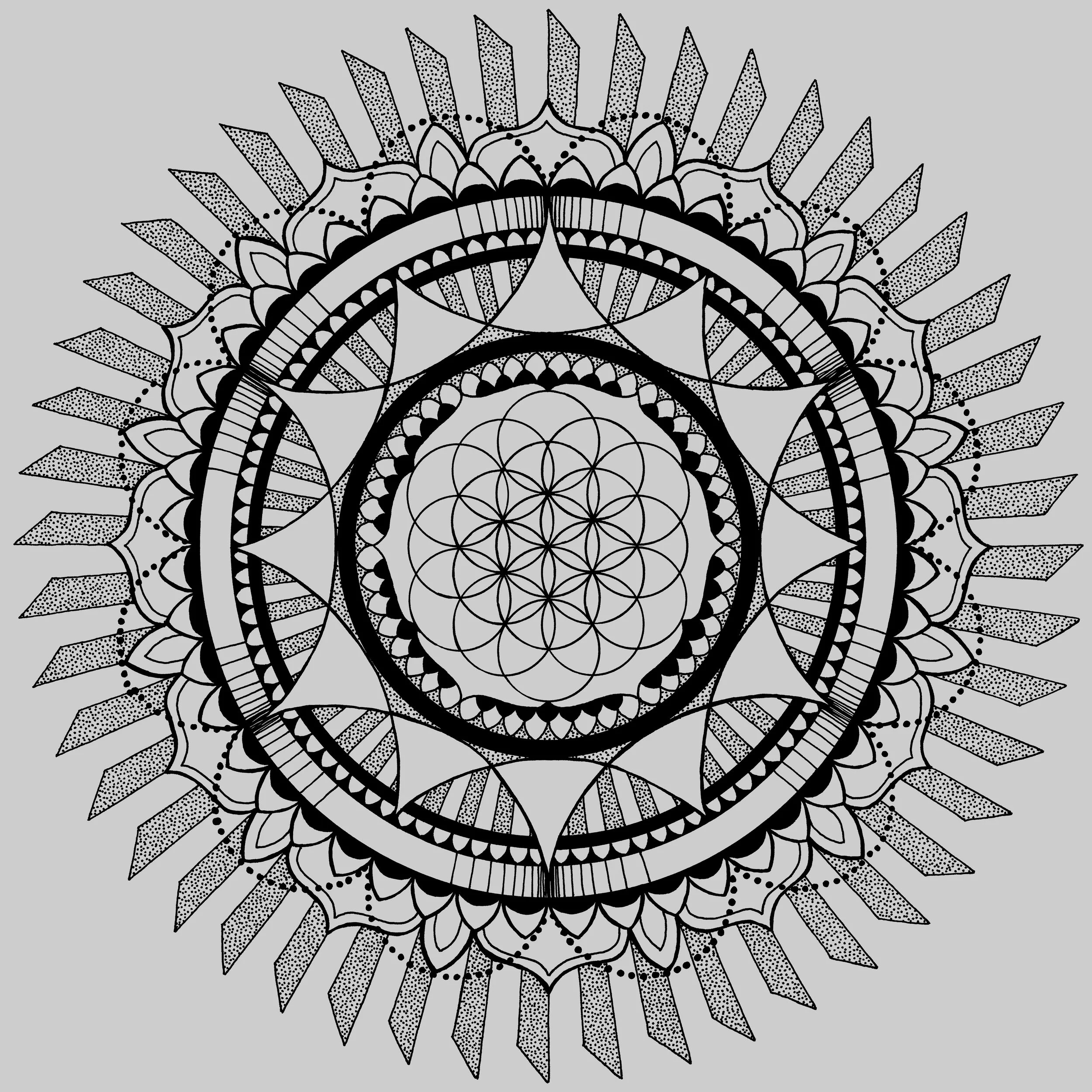 Sunburst Pearl Mandala