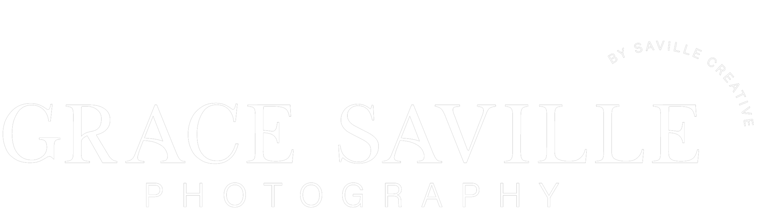 grace saville photography logo white