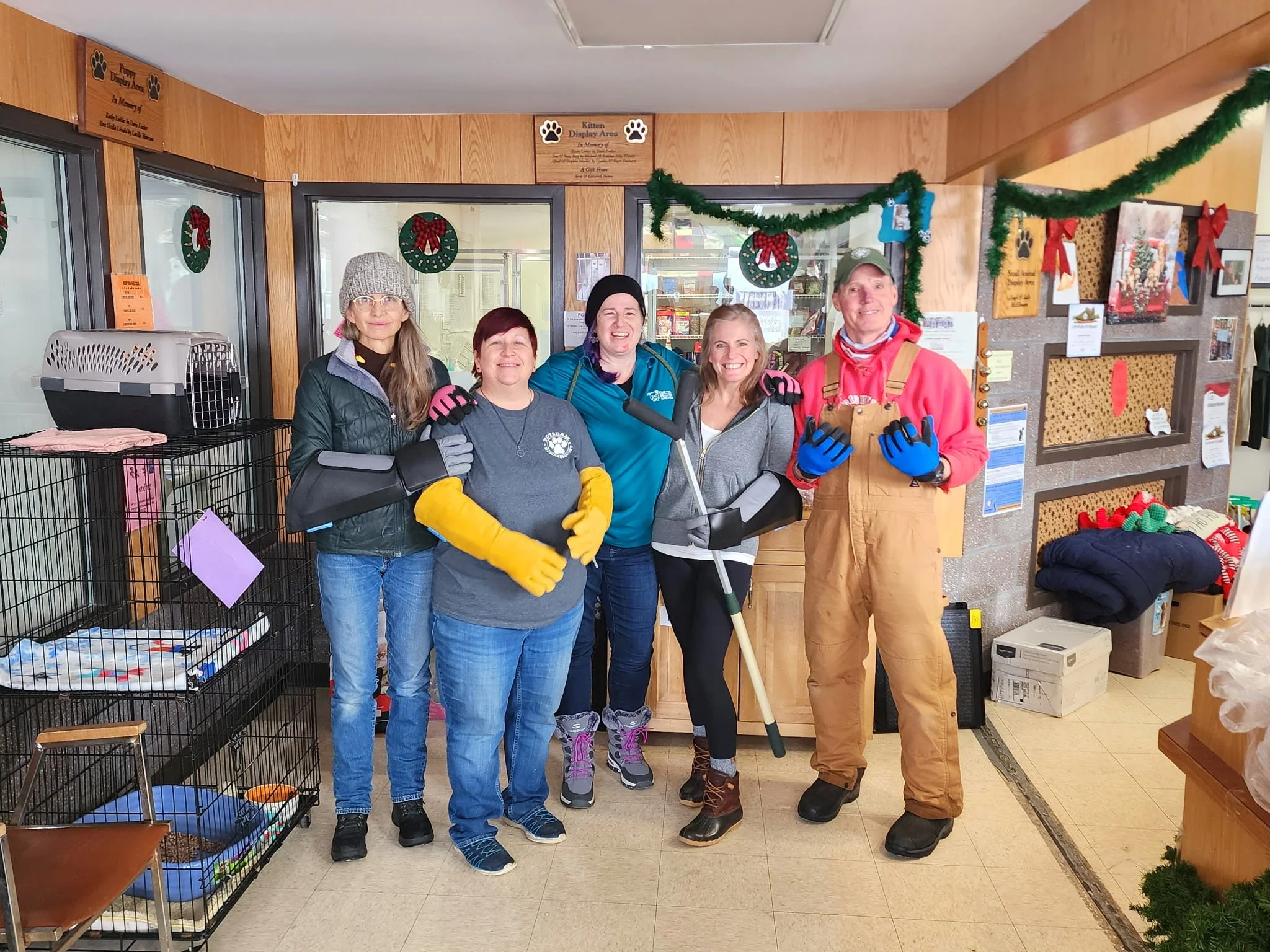 Laurie posing with the team at Potdam Humane Society